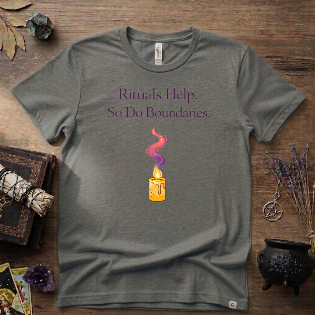 Rituals Help But So Do Boundaries T-Shirt | Witchy Spiritual Graphic Tee