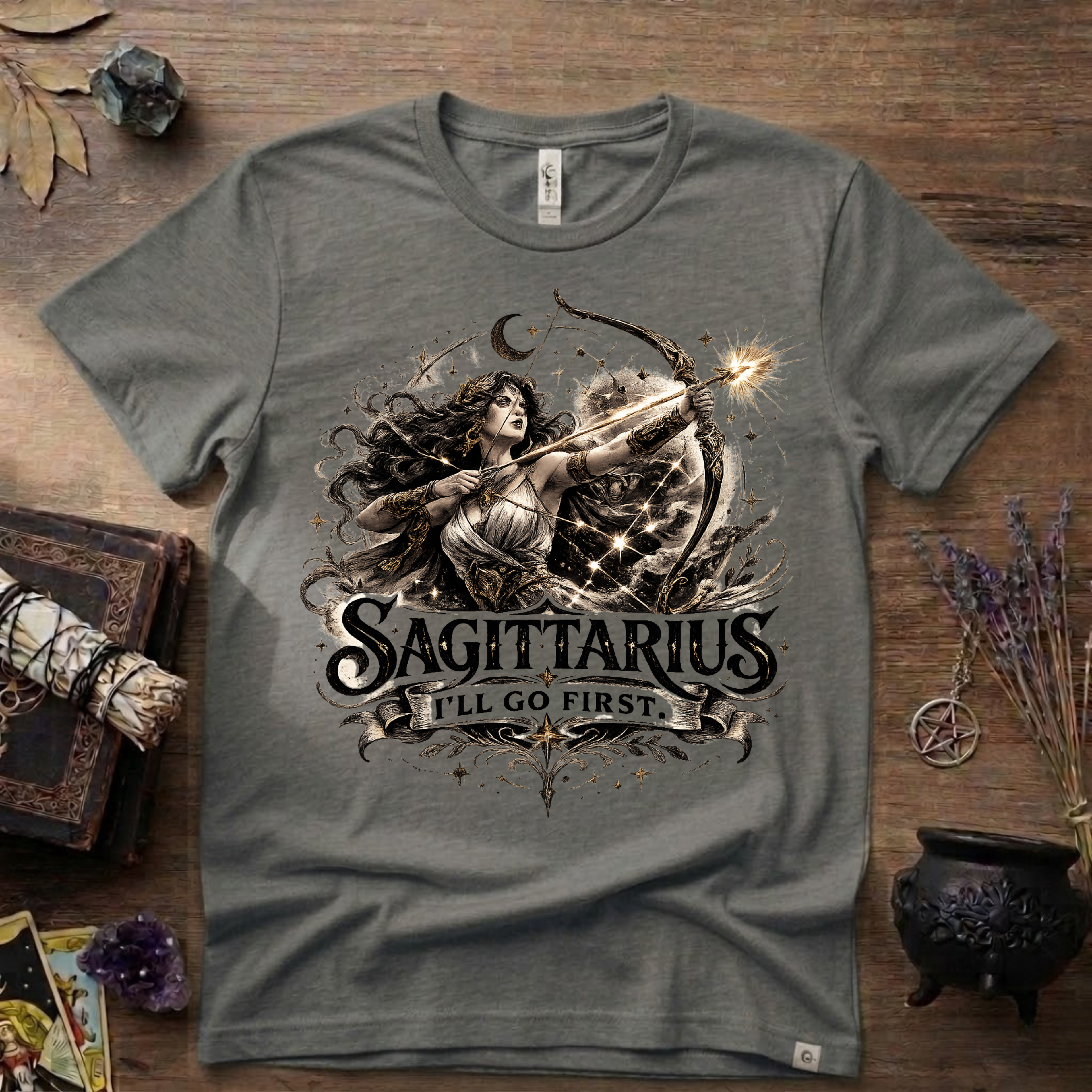 Sagittarius 'I'll Go First' T-Shirt — Zodiac Archer Tee