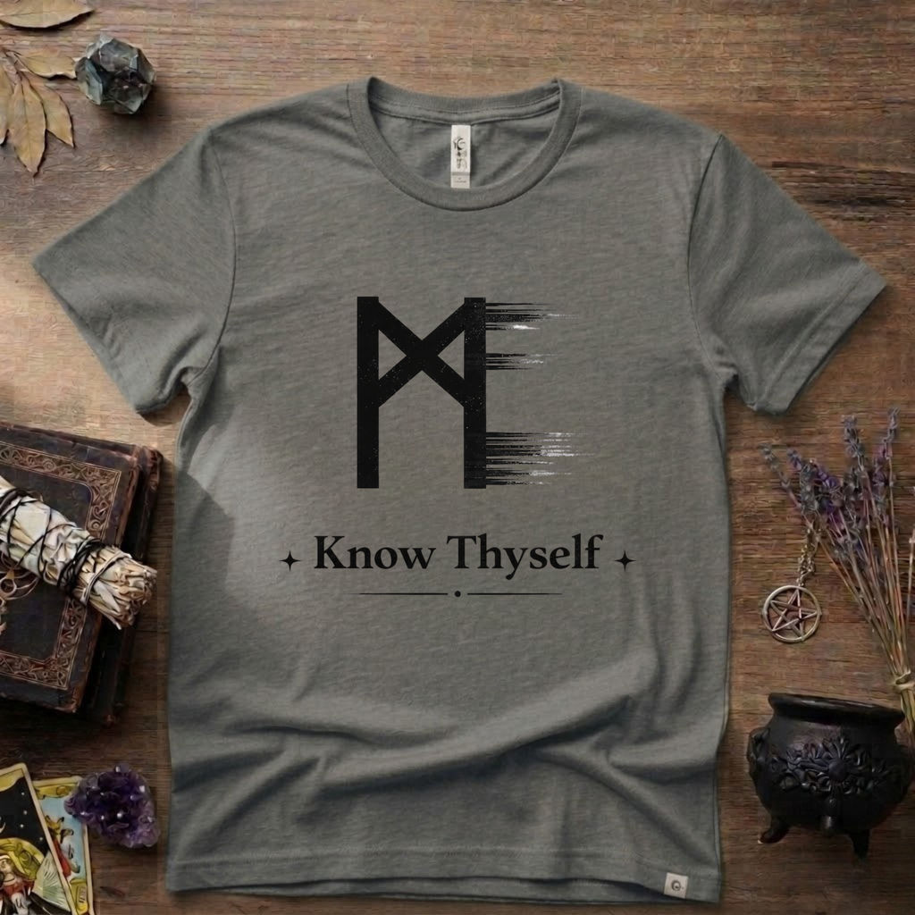 Mannaz Rune "Know Thyself" T-Shirt