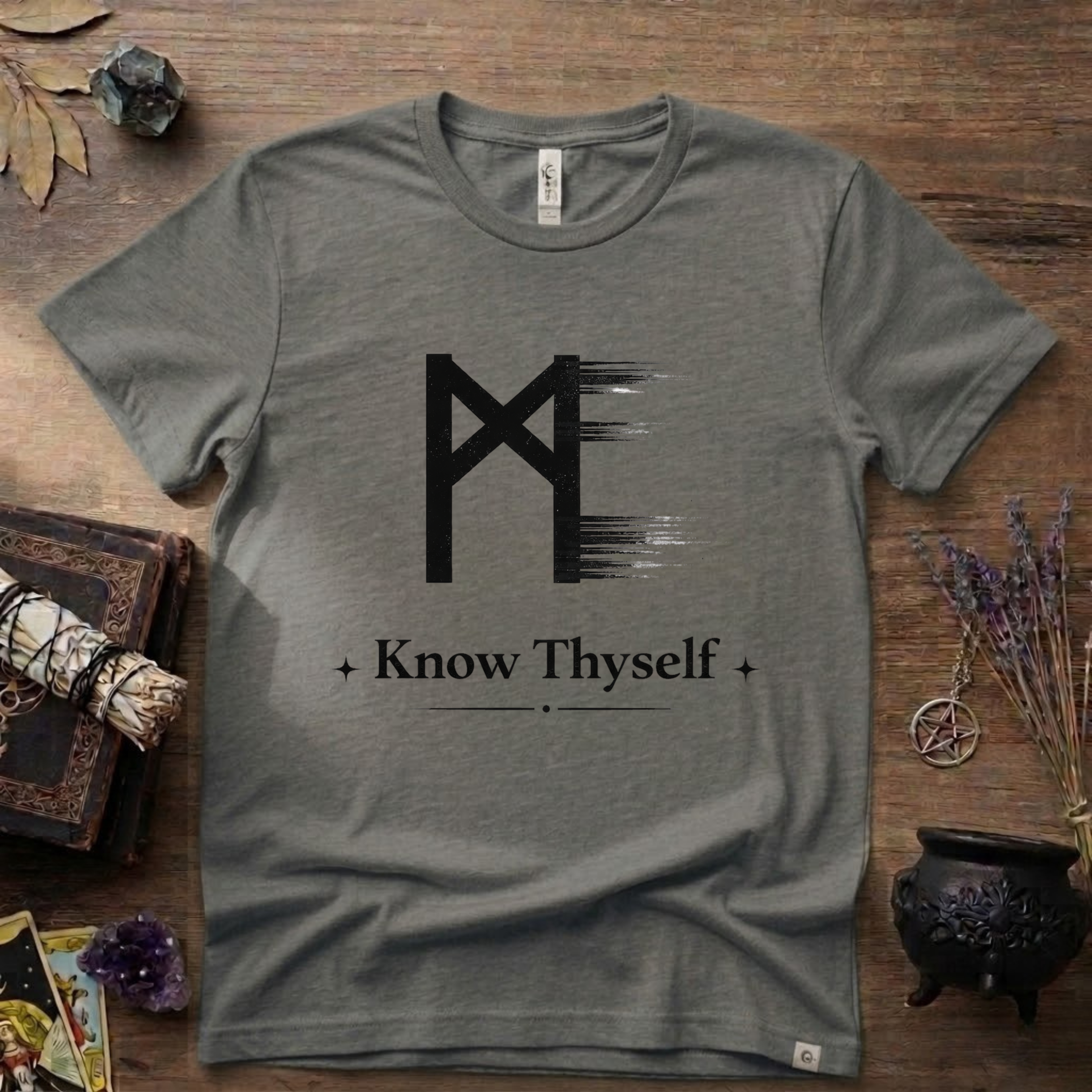 Mannaz Rune "Know Thyself" T-Shirt