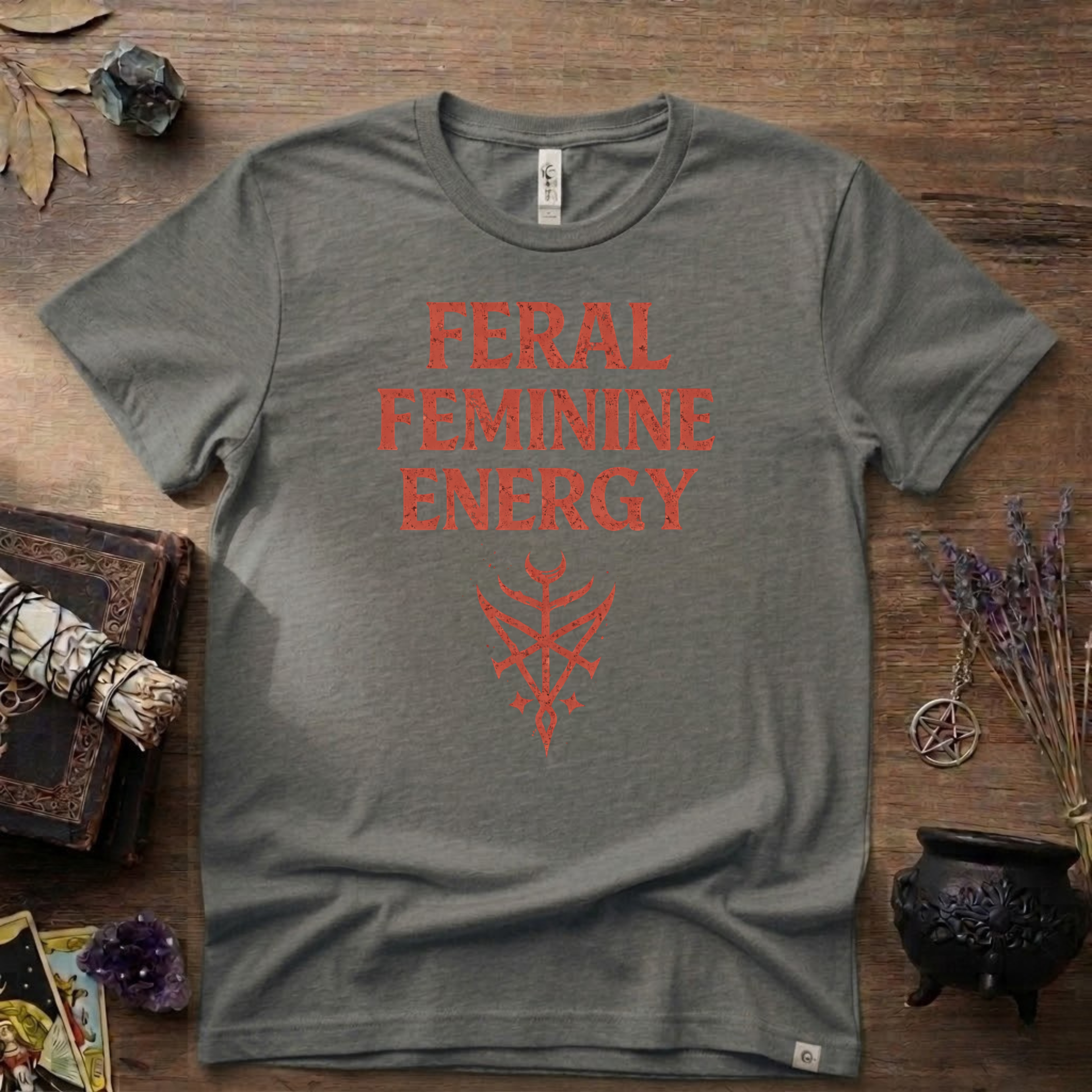 Feral Feminine Energy Witchy T-Shirt
