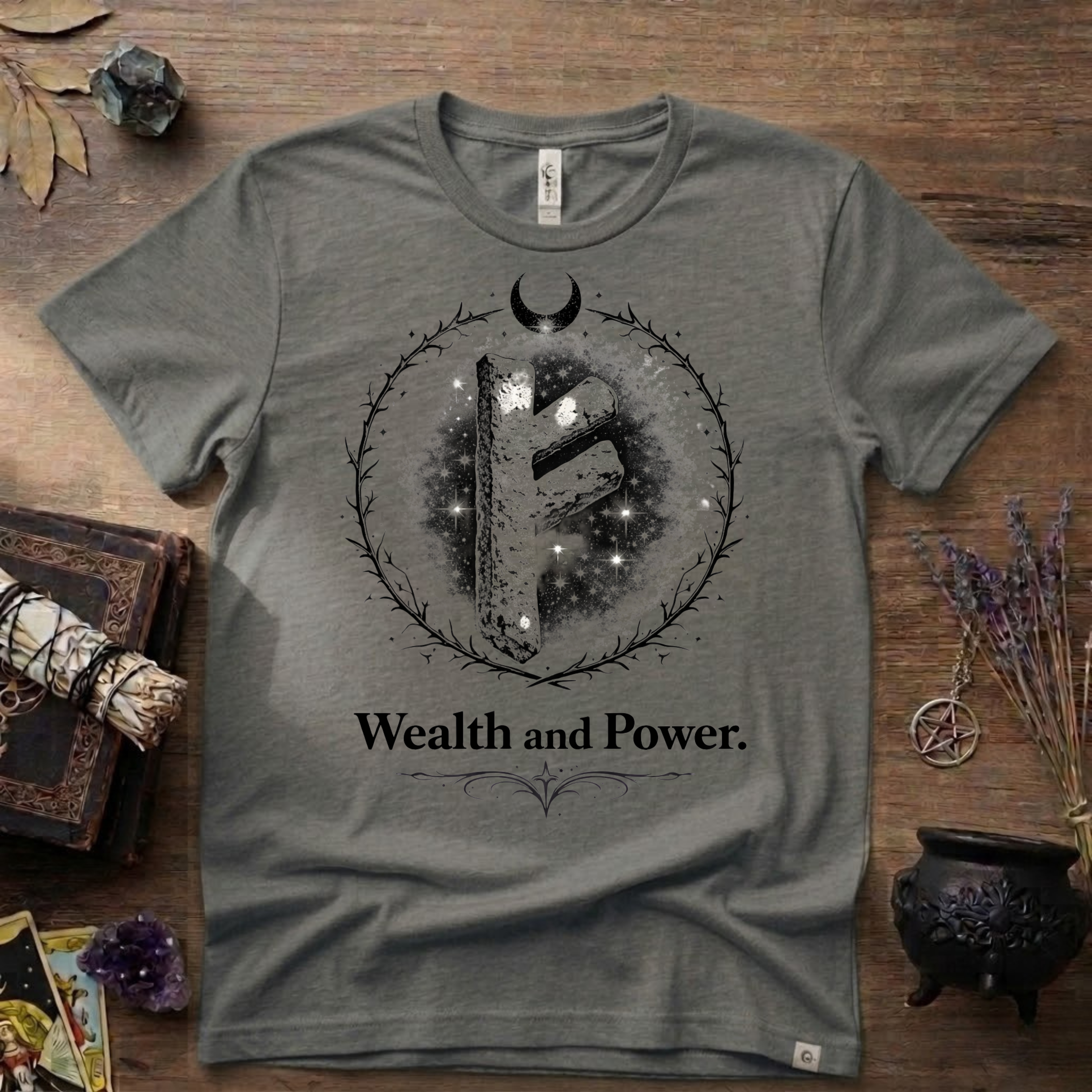 Fehu Rune Wealth & Power T-Shirt