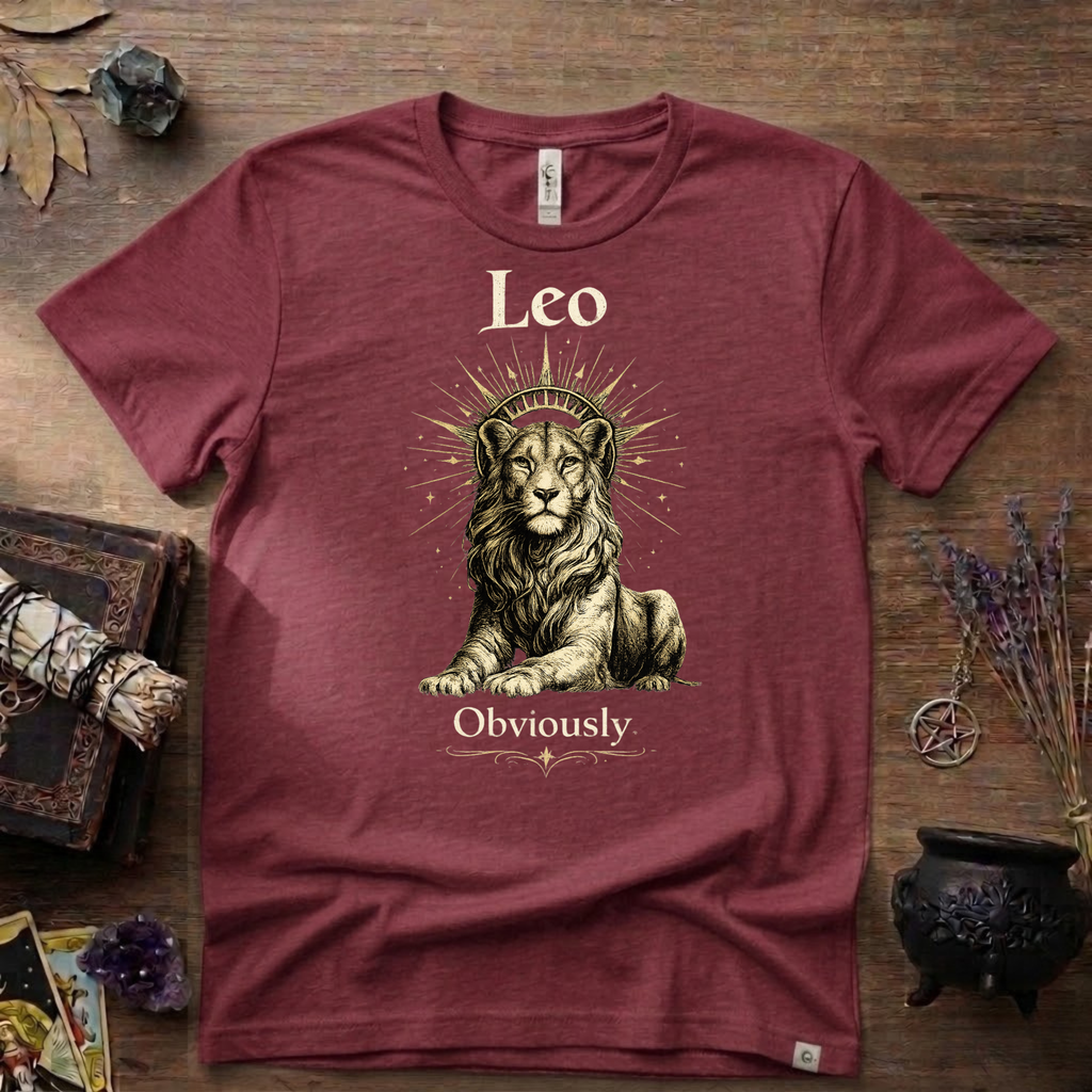 Leo Zodiac T-Shirt — Zodiac Leo "Obviously" Astrology Tee