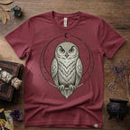 Owl Totem T-Shirt — Mystical Nature-Inspired Graphic Tee