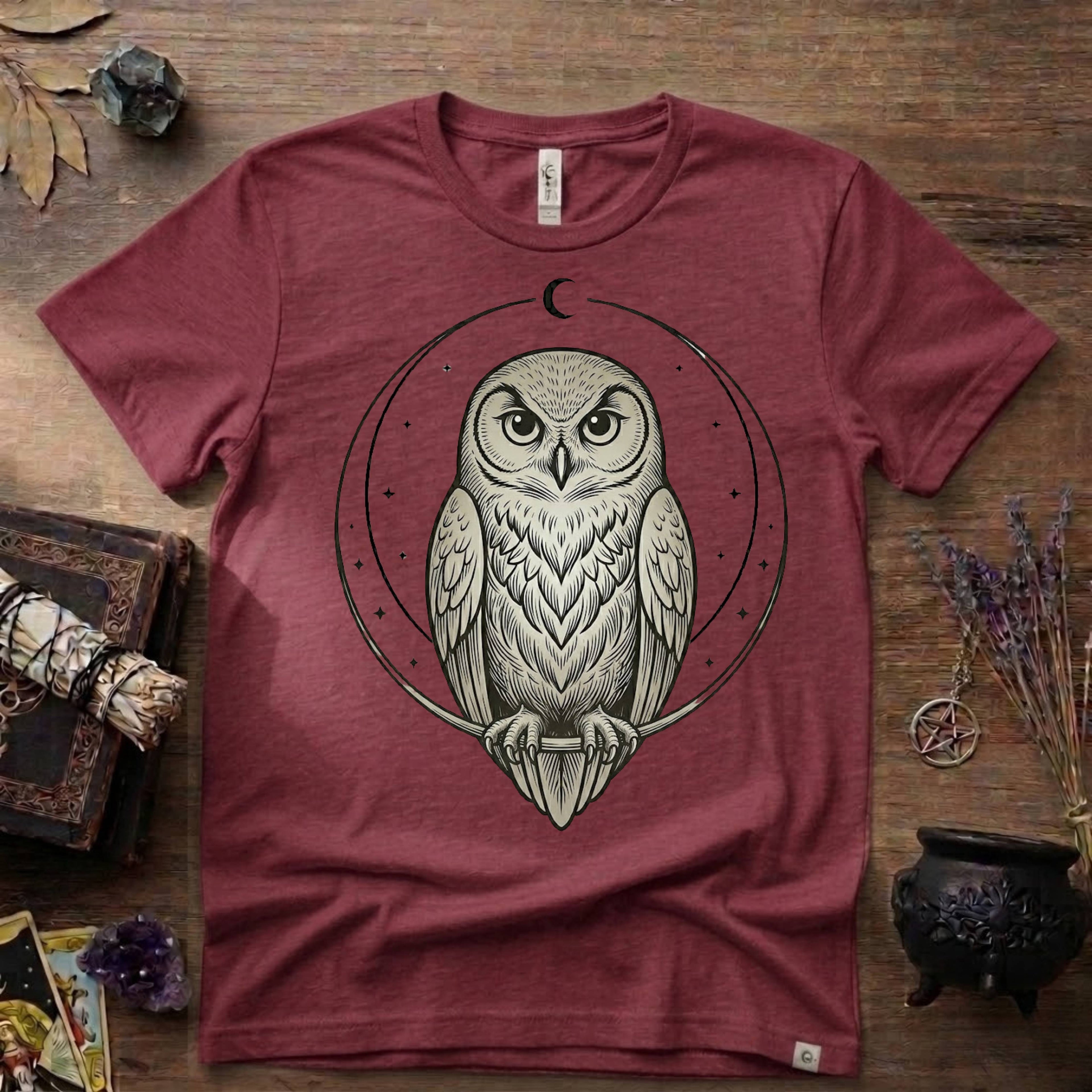 Owl Totem T-Shirt — Mystical Nature-Inspired Graphic Tee