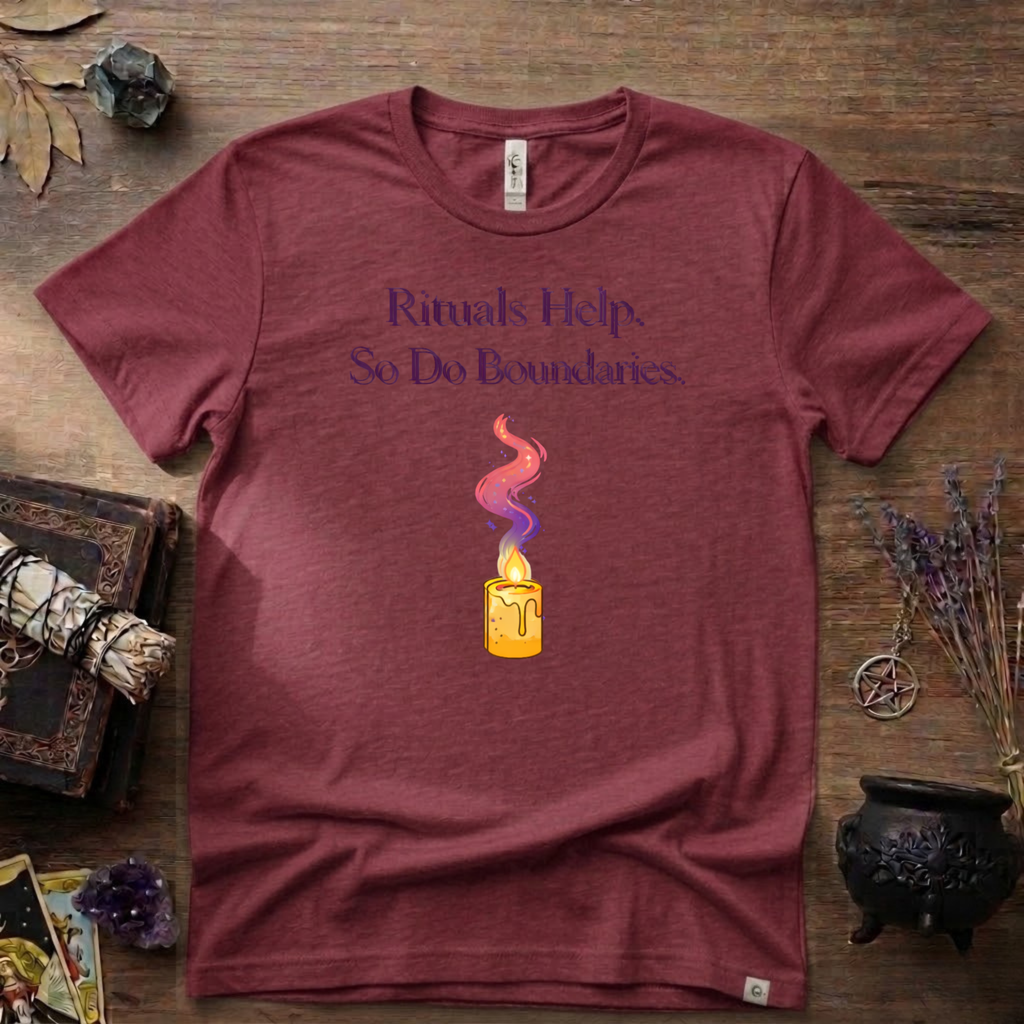 Rituals Help But So Do Boundaries T-Shirt | Witchy Spiritual Graphic Tee