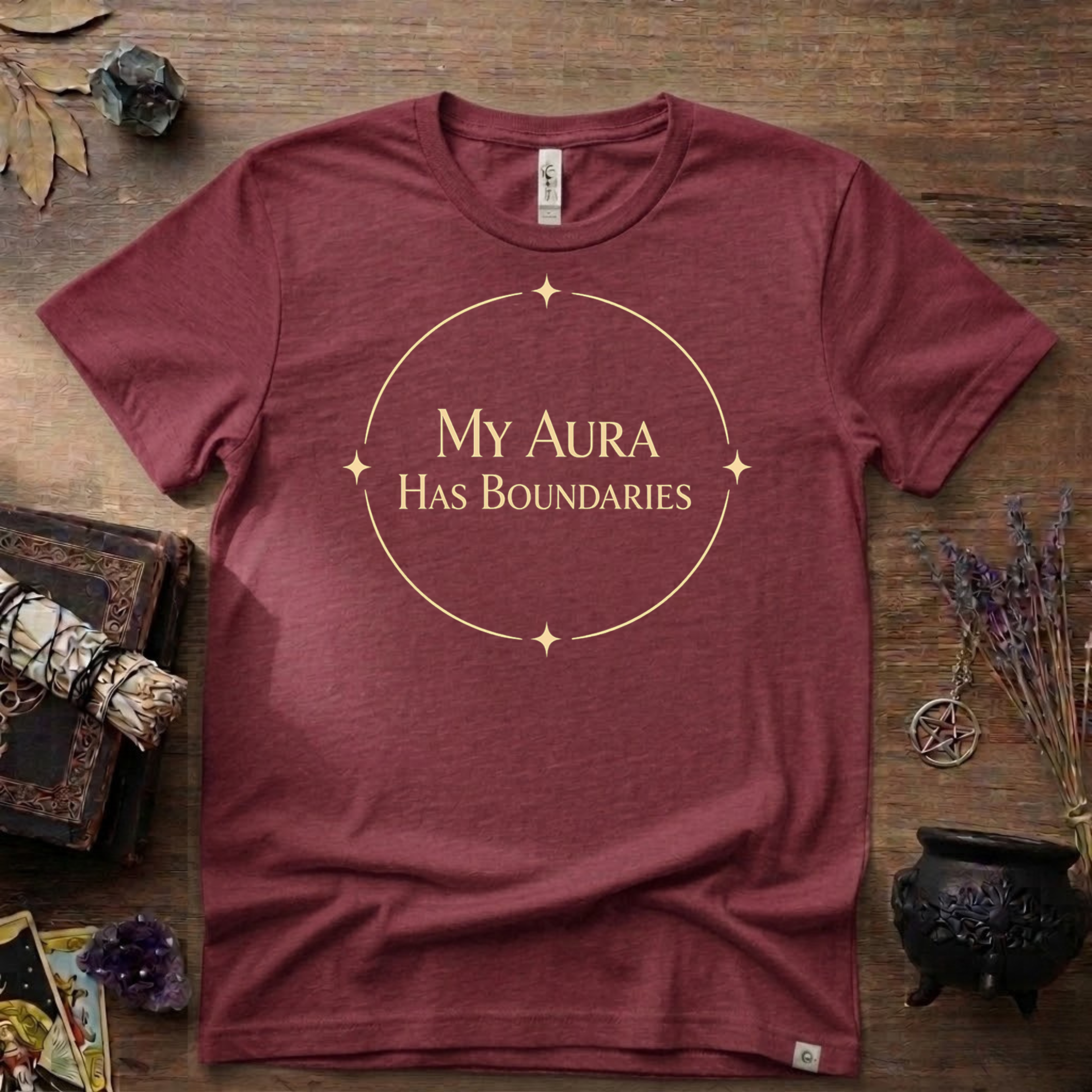 Witchy T-Shirt — "My Aura Has Boundaries"