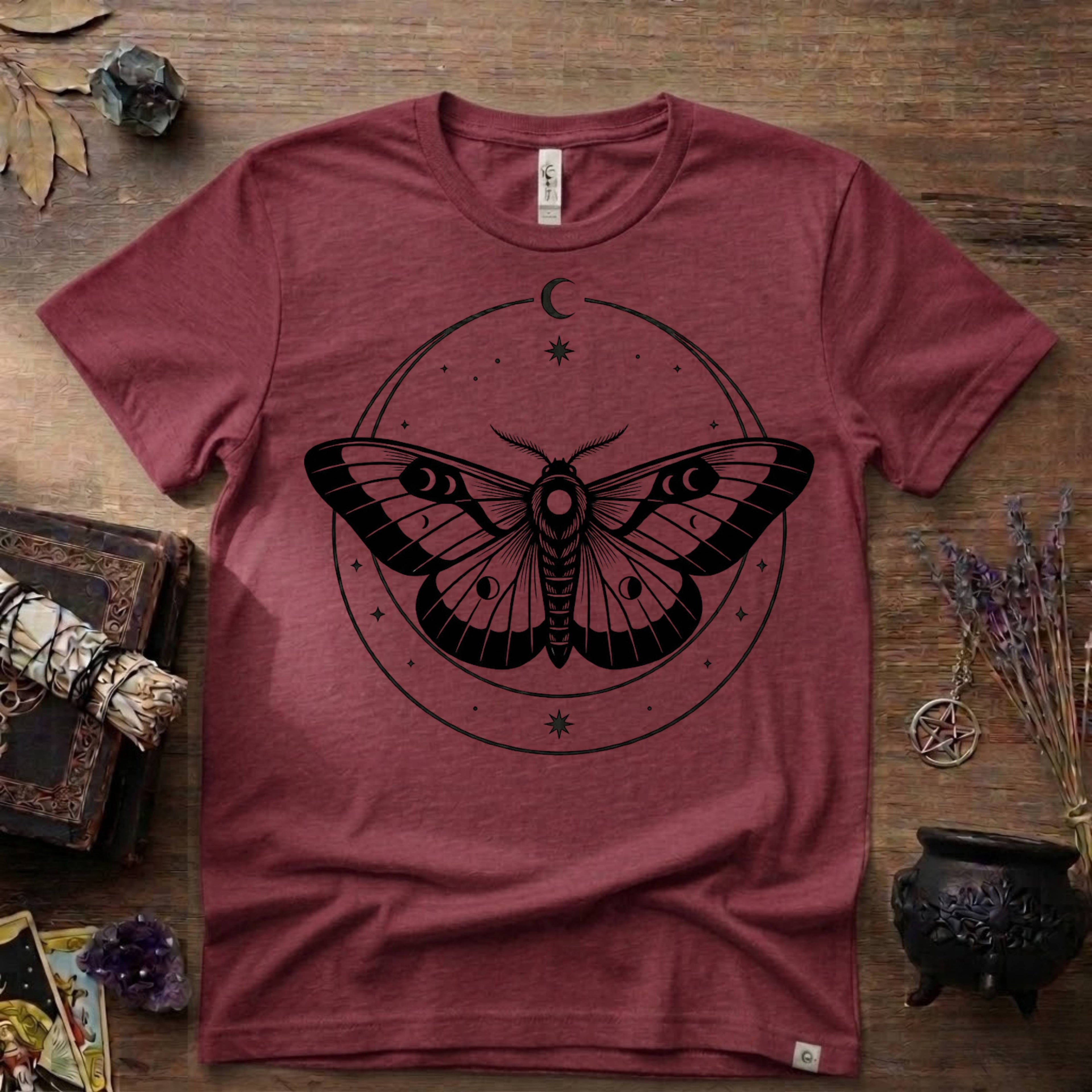 Moth Totem T-Shirt — Mystical Moth Totem Graphic Tee