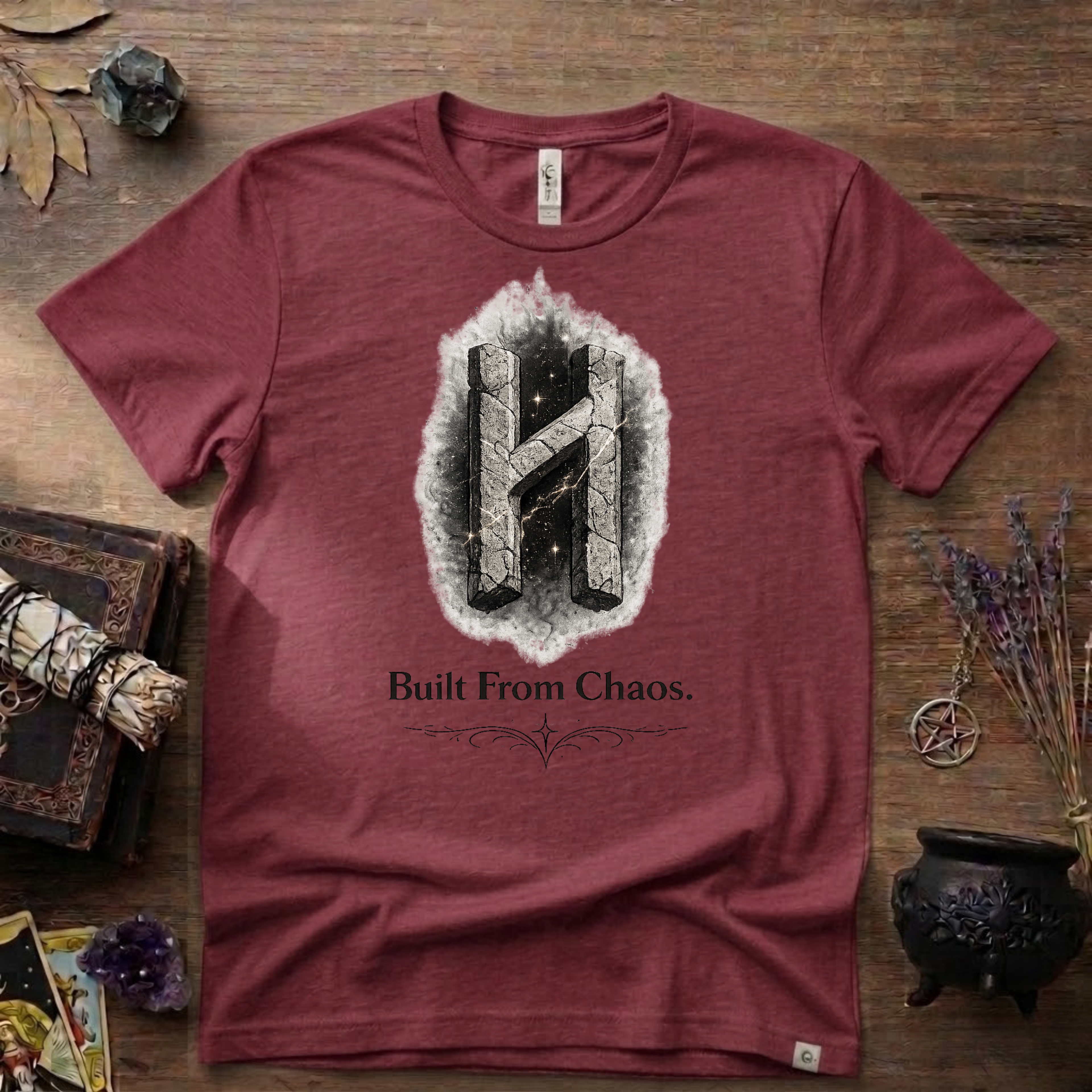 Hagalaz Rune T-Shirt — Built from Chaos Design