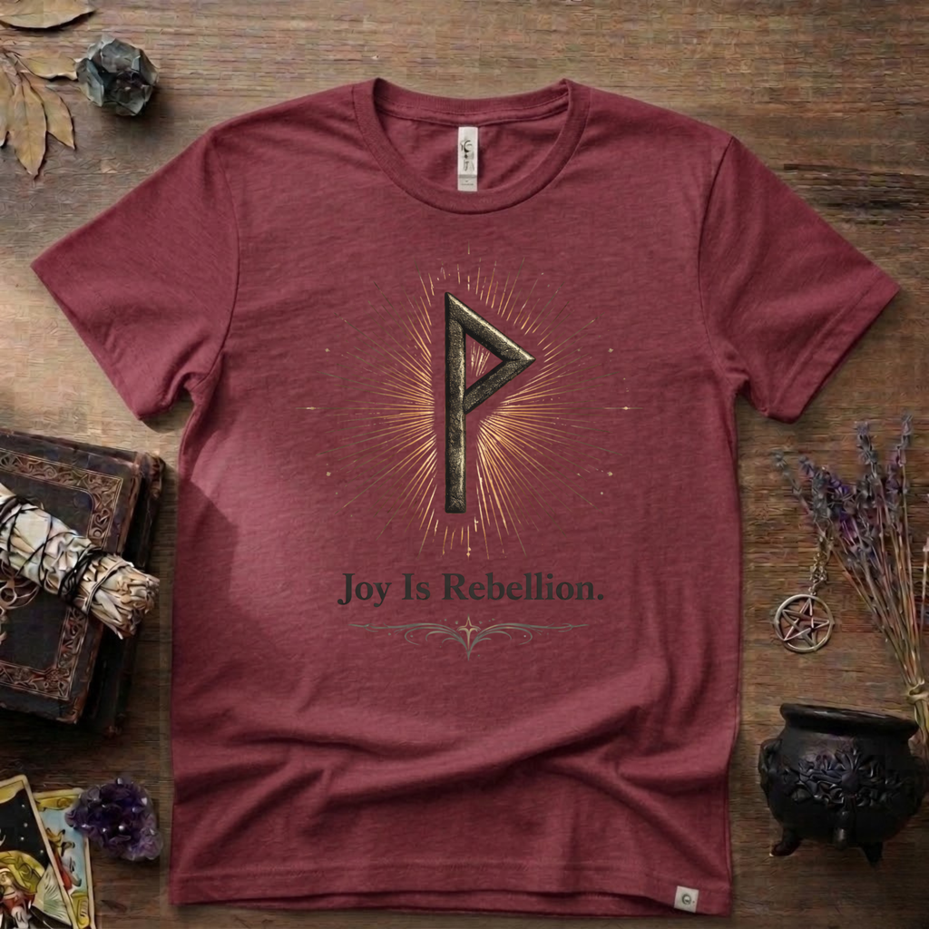 Wunjo Rune "Joy is Rebellion" T-Shirt