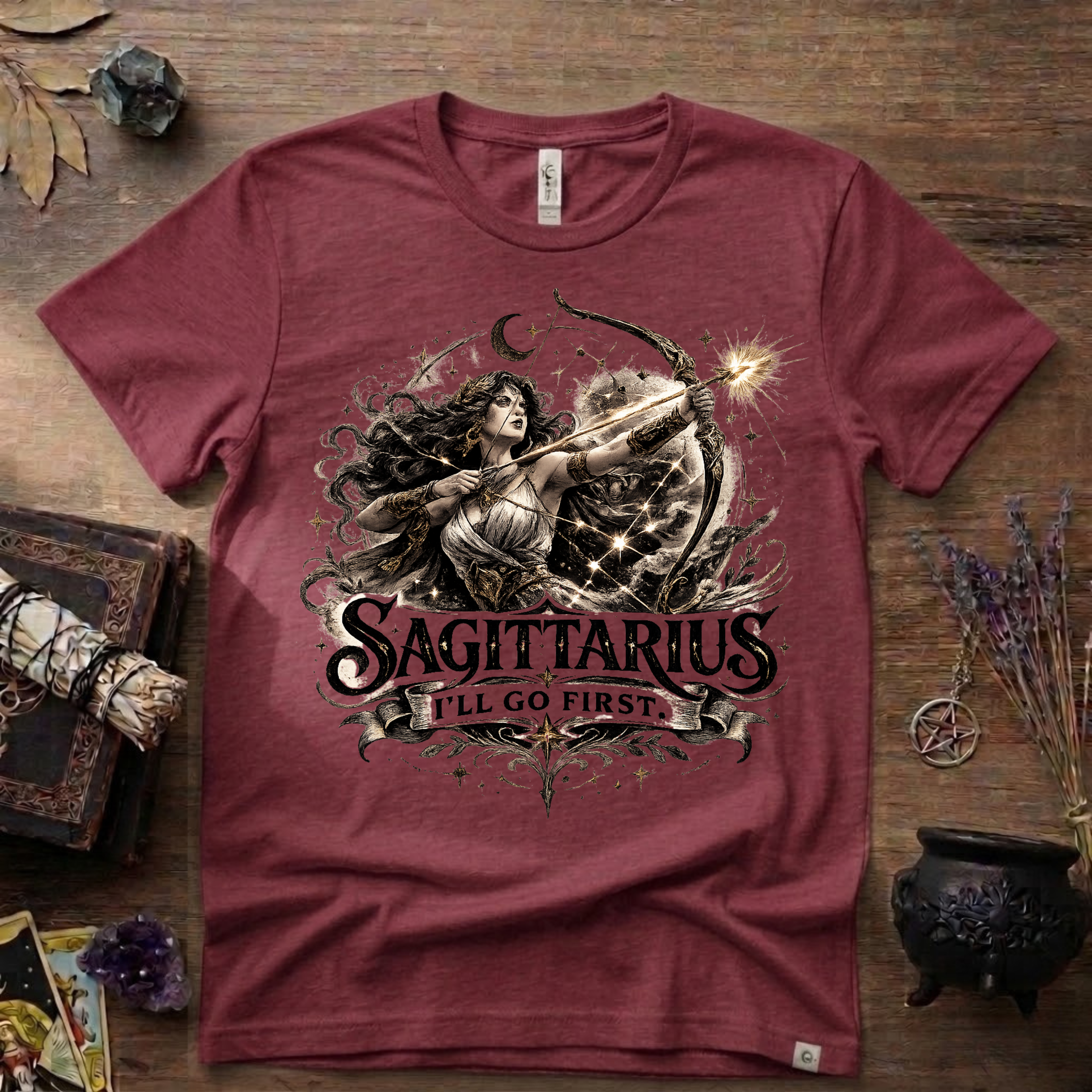 Sagittarius 'I'll Go First' T-Shirt — Zodiac Archer Tee