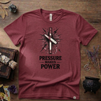 Nauthiz Rune "Pressure Makes Power" T-Shirt — Norse Rune Strength Tee