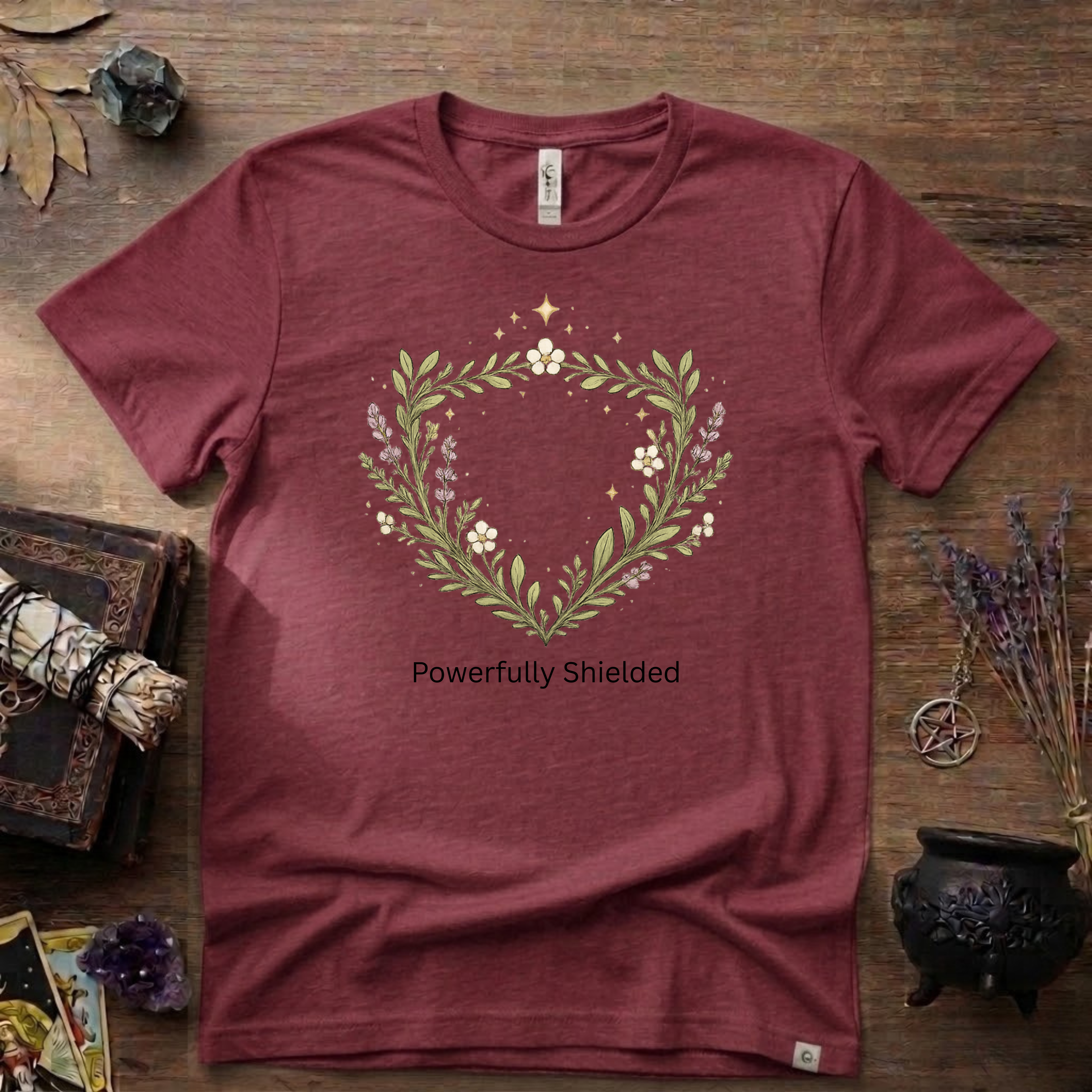 Witchy T-Shirt — "Powerfully Shielded"