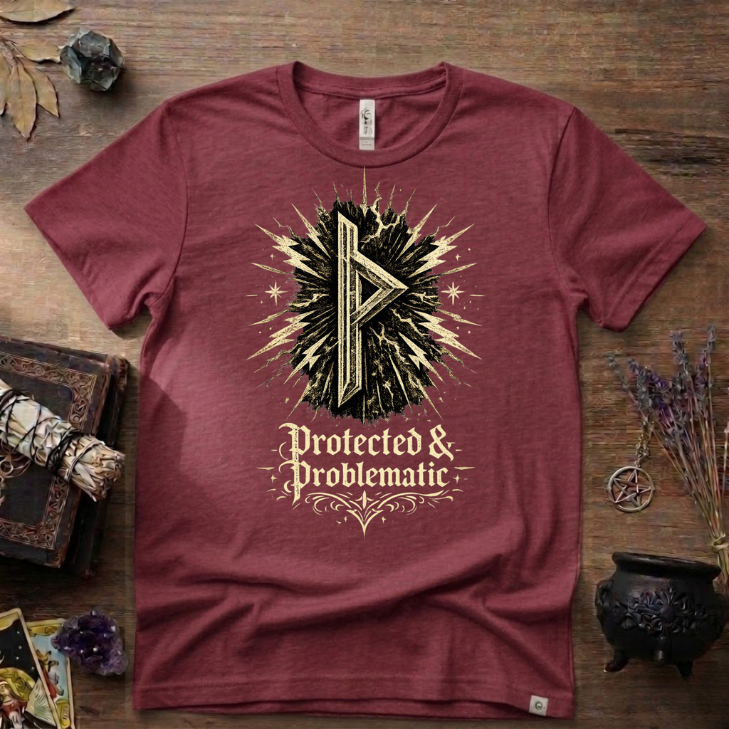 Thurisaz Rune T-Shirt — "Protected and Problematic"