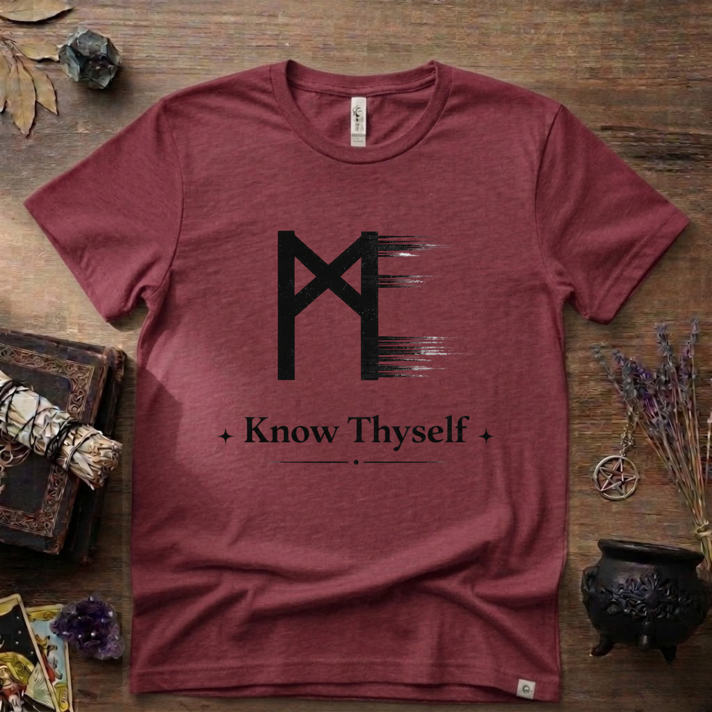 Mannaz Rune "Know Thyself" T-Shirt