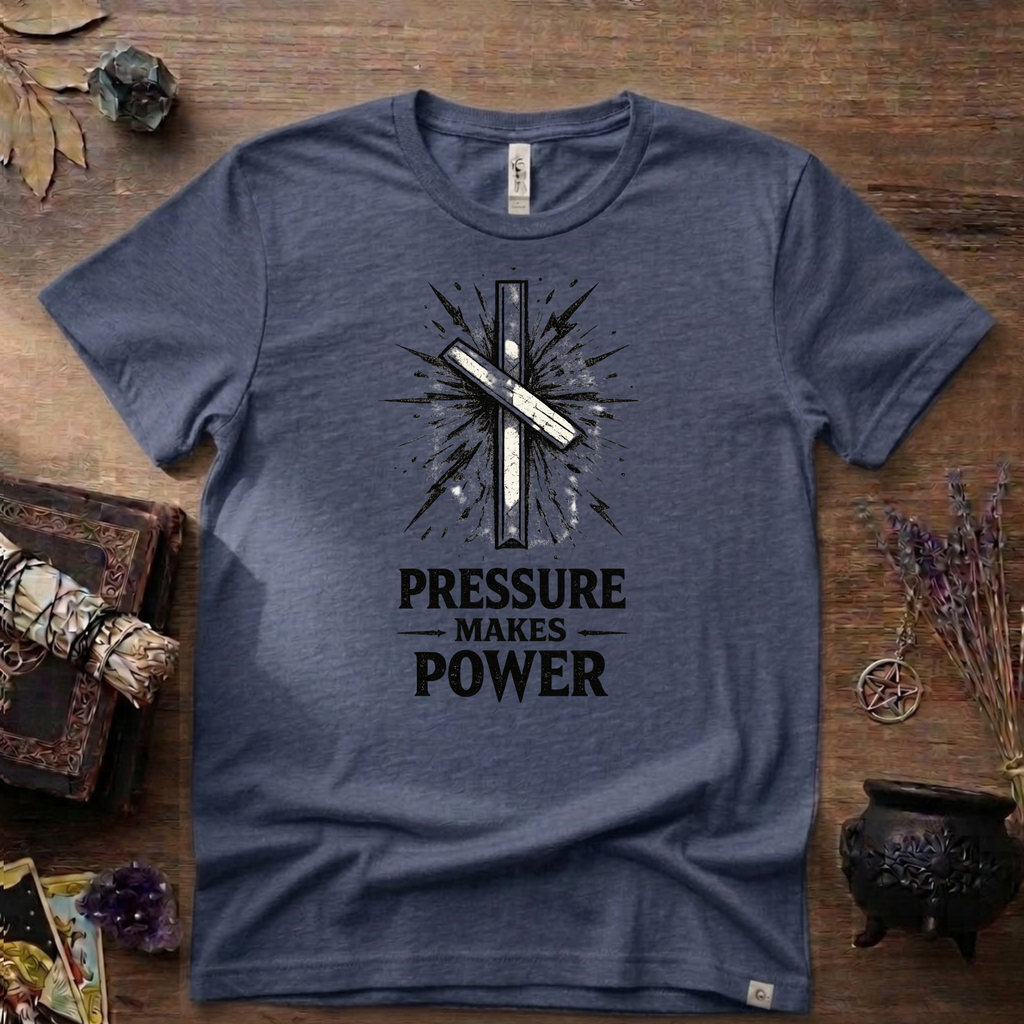 Nauthiz Rune "Pressure Makes Power" T-Shirt — Norse Rune Strength Tee