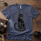 Black Cat Totem T-Shirt — Mystical Feline Graphic Tee