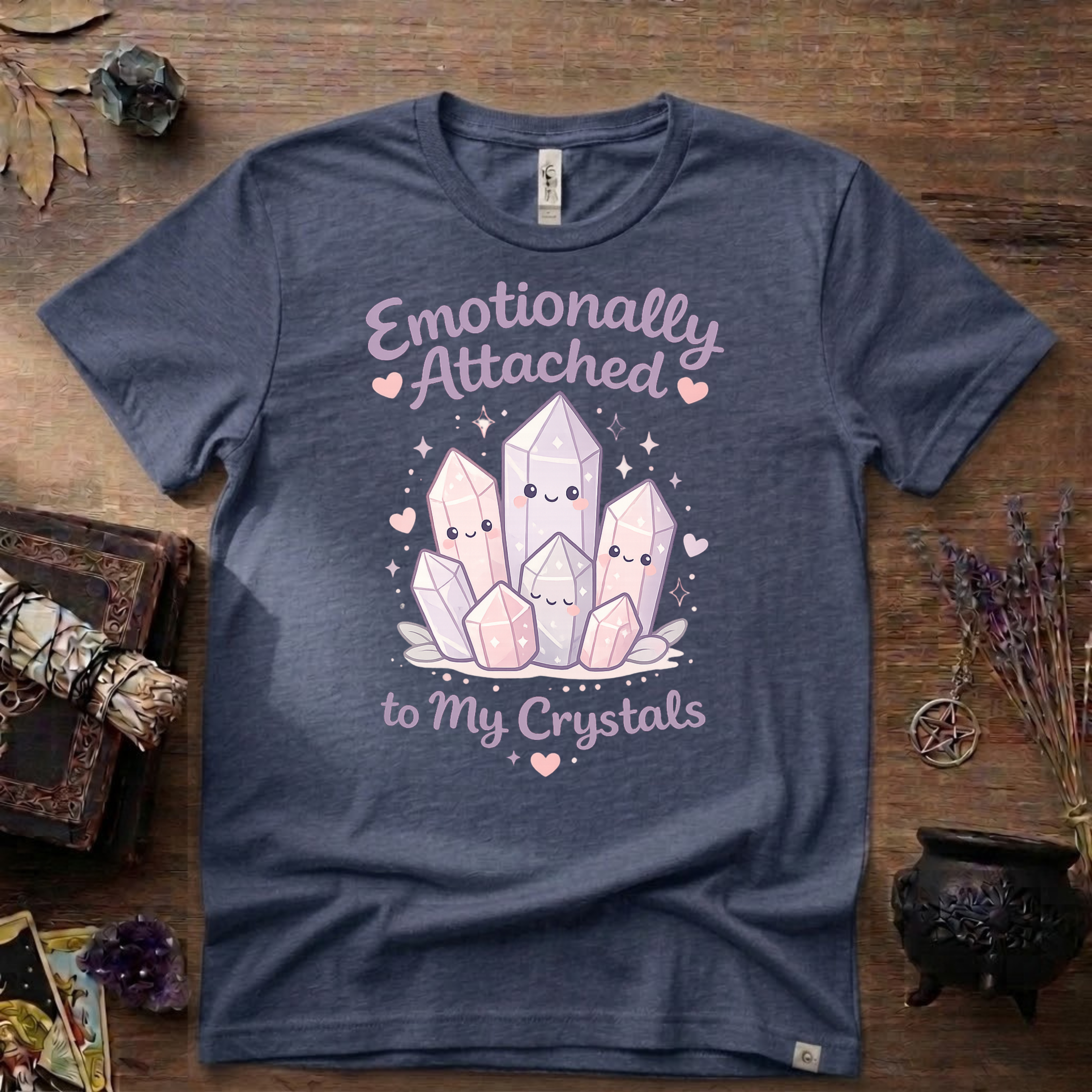 Emotionally Attached To My Crystals T-Shirt | Witchy Crystal Shirt
