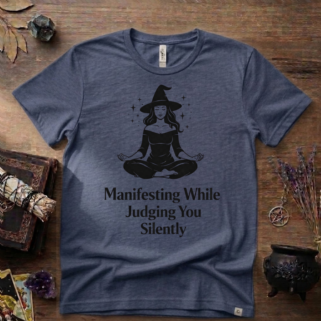 Witchy T-Shirt — "Manifesting While Judging You Silently"
