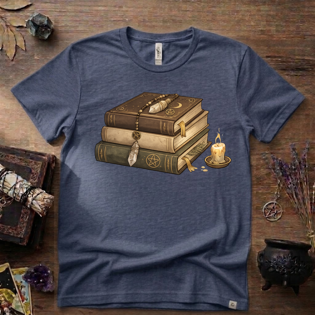 Witchy T-Shirt — "Light Reading" Occult Graphic Tee