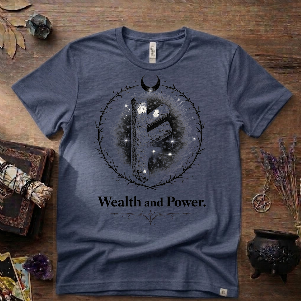 Fehu Rune Wealth & Power T-Shirt