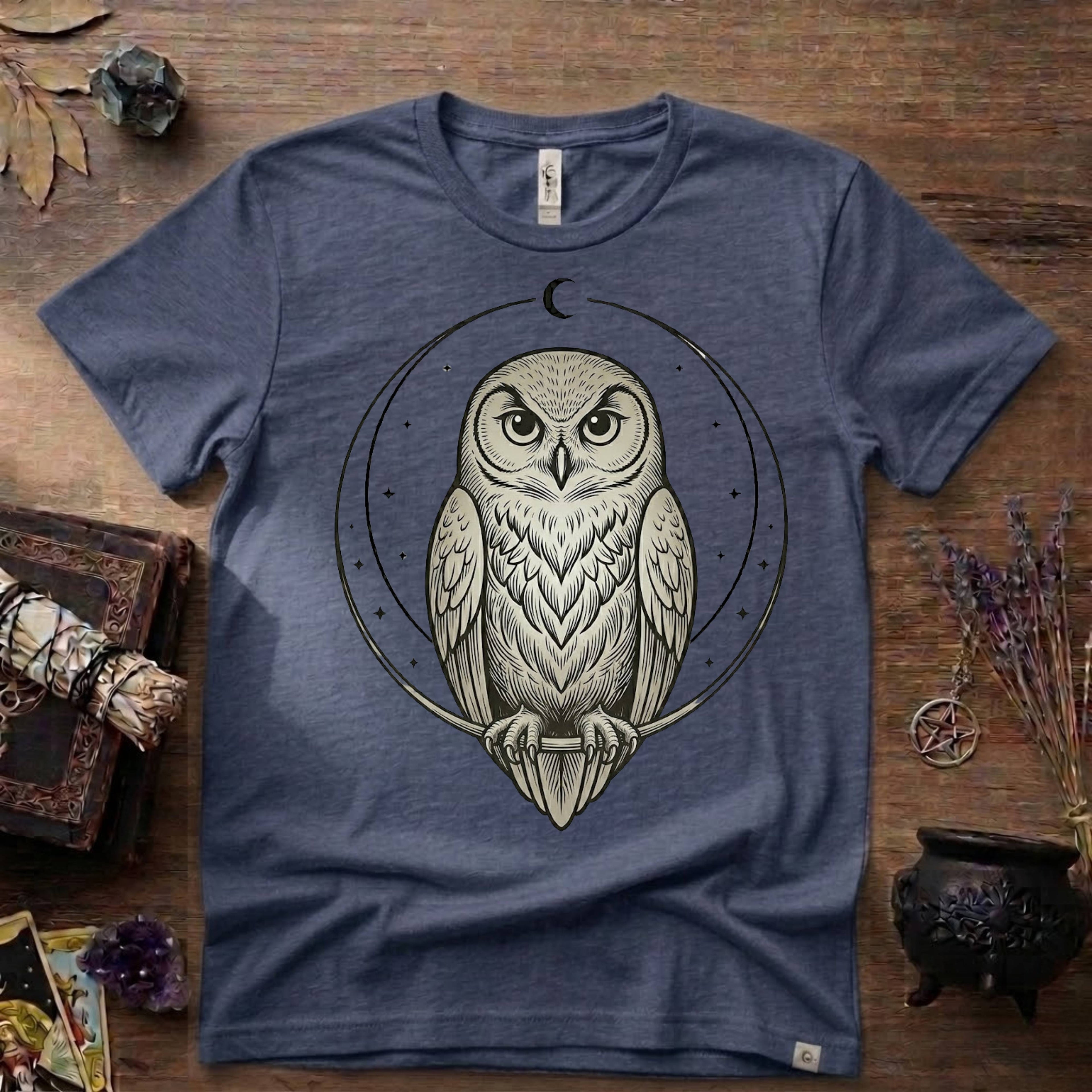 Owl Totem T-Shirt — Mystical Nature-Inspired Graphic Tee