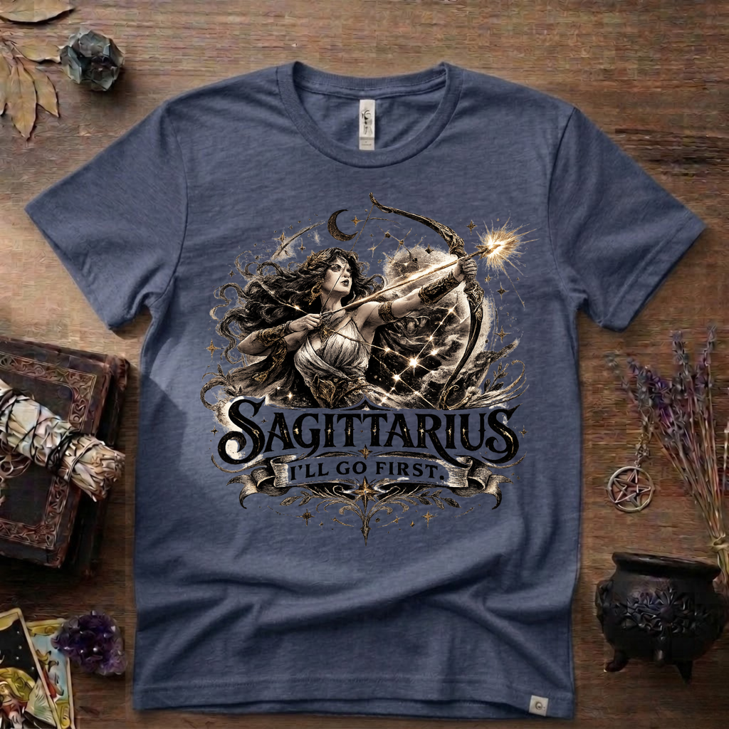 Sagittarius 'I'll Go First' T-Shirt — Zodiac Archer Tee