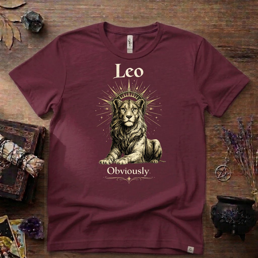 Leo Zodiac T-Shirt — Zodiac Leo "Obviously" Astrology Tee