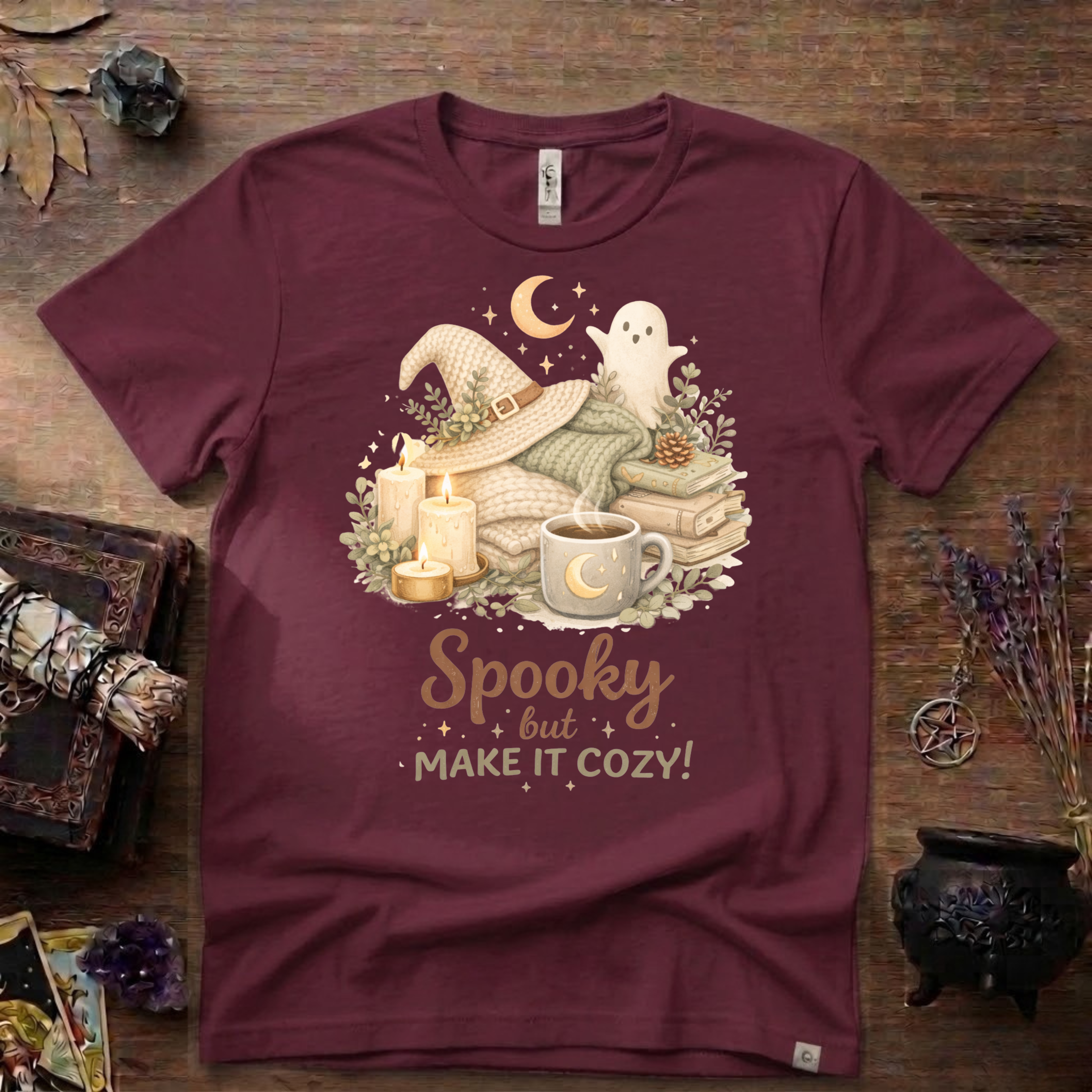 Witchy T-Shirt — Spooky but Make it Cozy