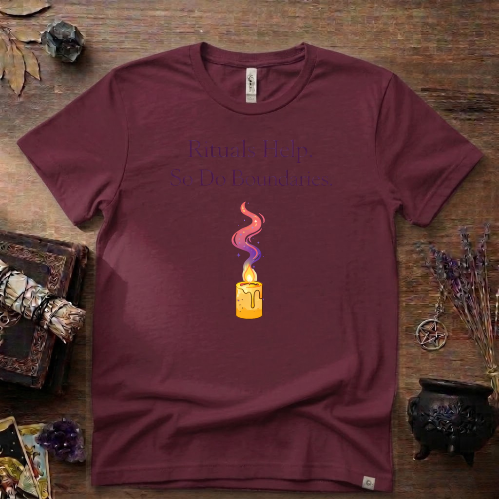 Rituals Help But So Do Boundaries T-Shirt | Witchy Spiritual Graphic Tee