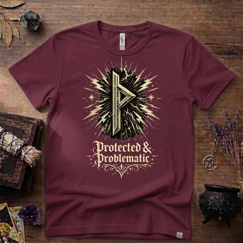 Thurisaz Rune T-Shirt — "Protected and Problematic"