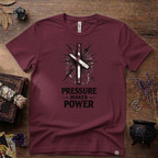 Nauthiz Rune "Pressure Makes Power" T-Shirt — Norse Rune Strength Tee