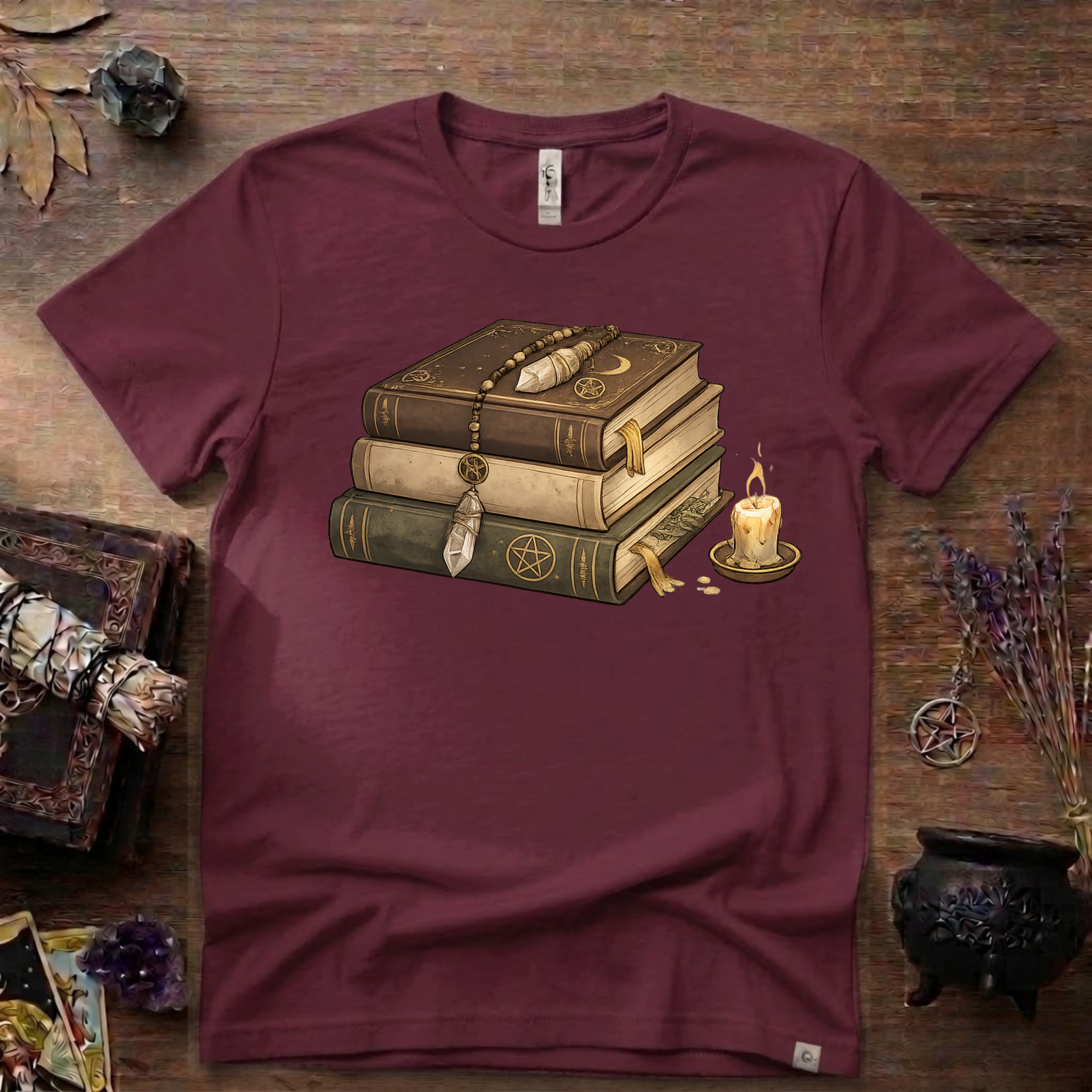 Witchy T-Shirt — "Light Reading" Occult Graphic Tee