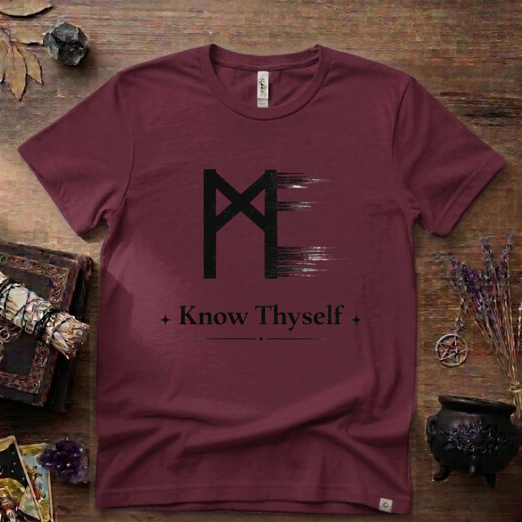 Mannaz Rune "Know Thyself" T-Shirt