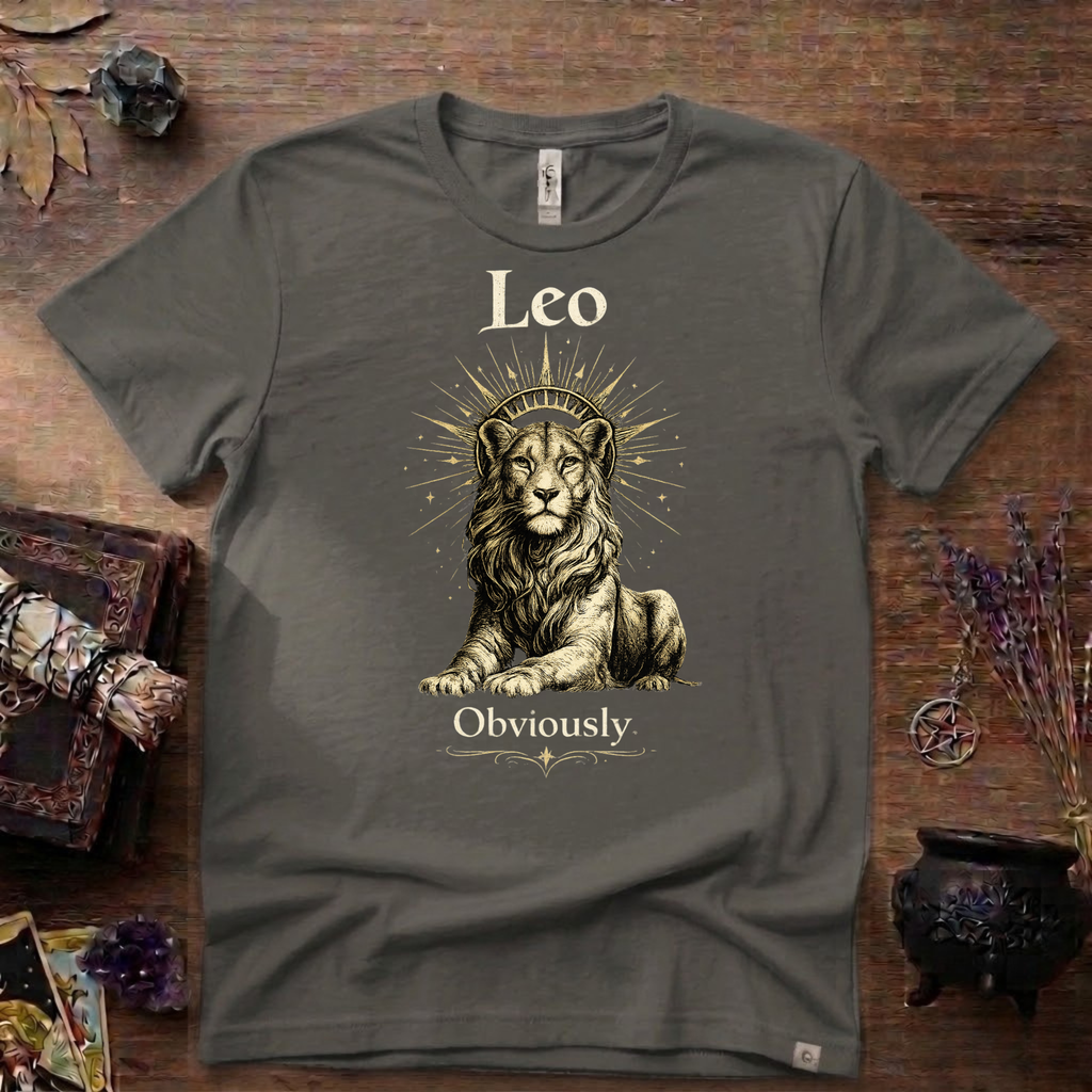 Leo Zodiac T-Shirt — Zodiac Leo "Obviously" Astrology Tee