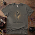 Wunjo Rune "Joy is Rebellion" T-Shirt