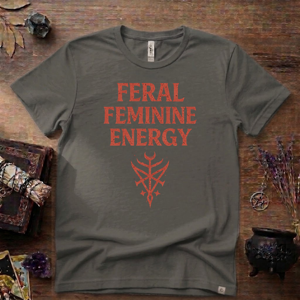 Feral Feminine Energy Witchy T-Shirt