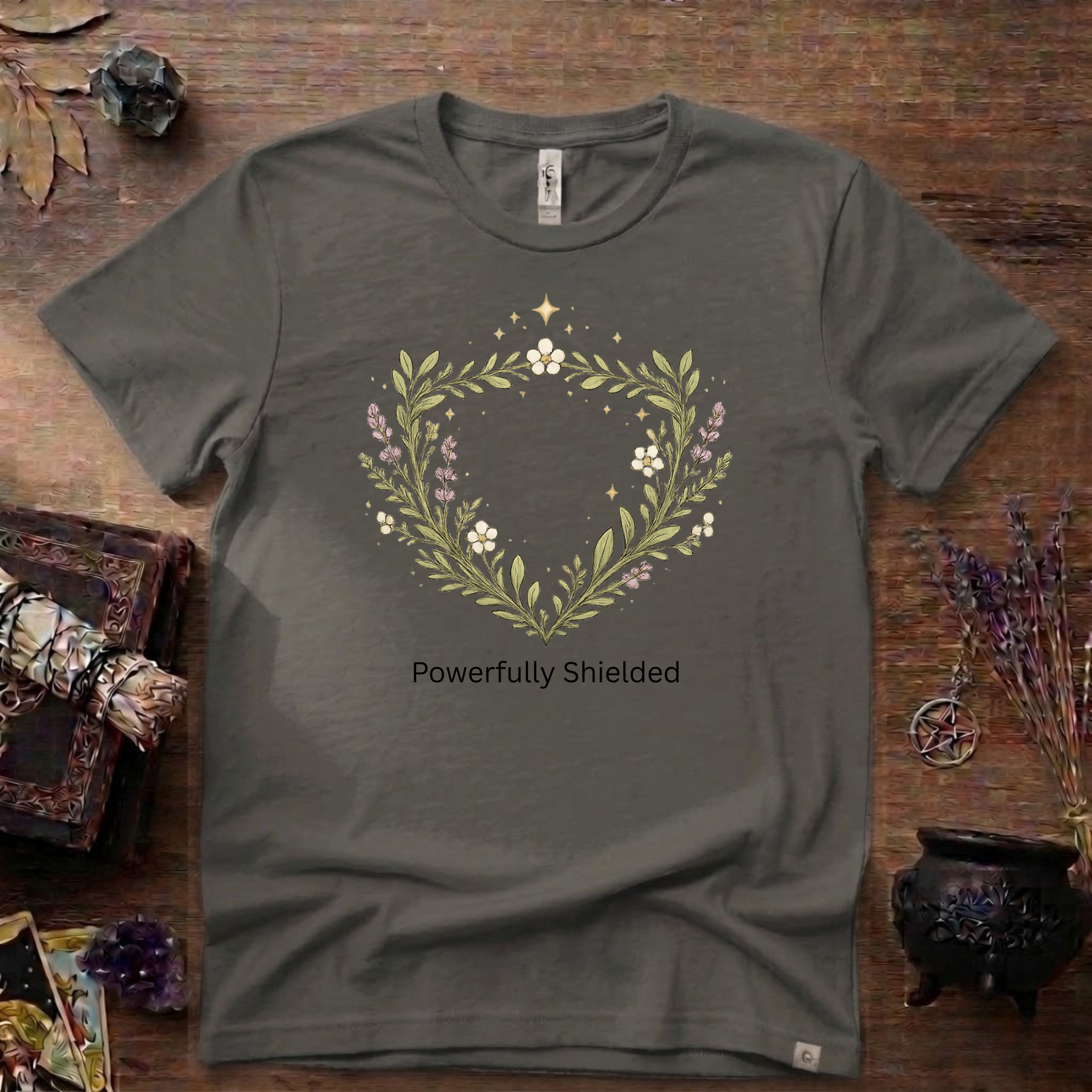 Witchy T-Shirt — "Powerfully Shielded"