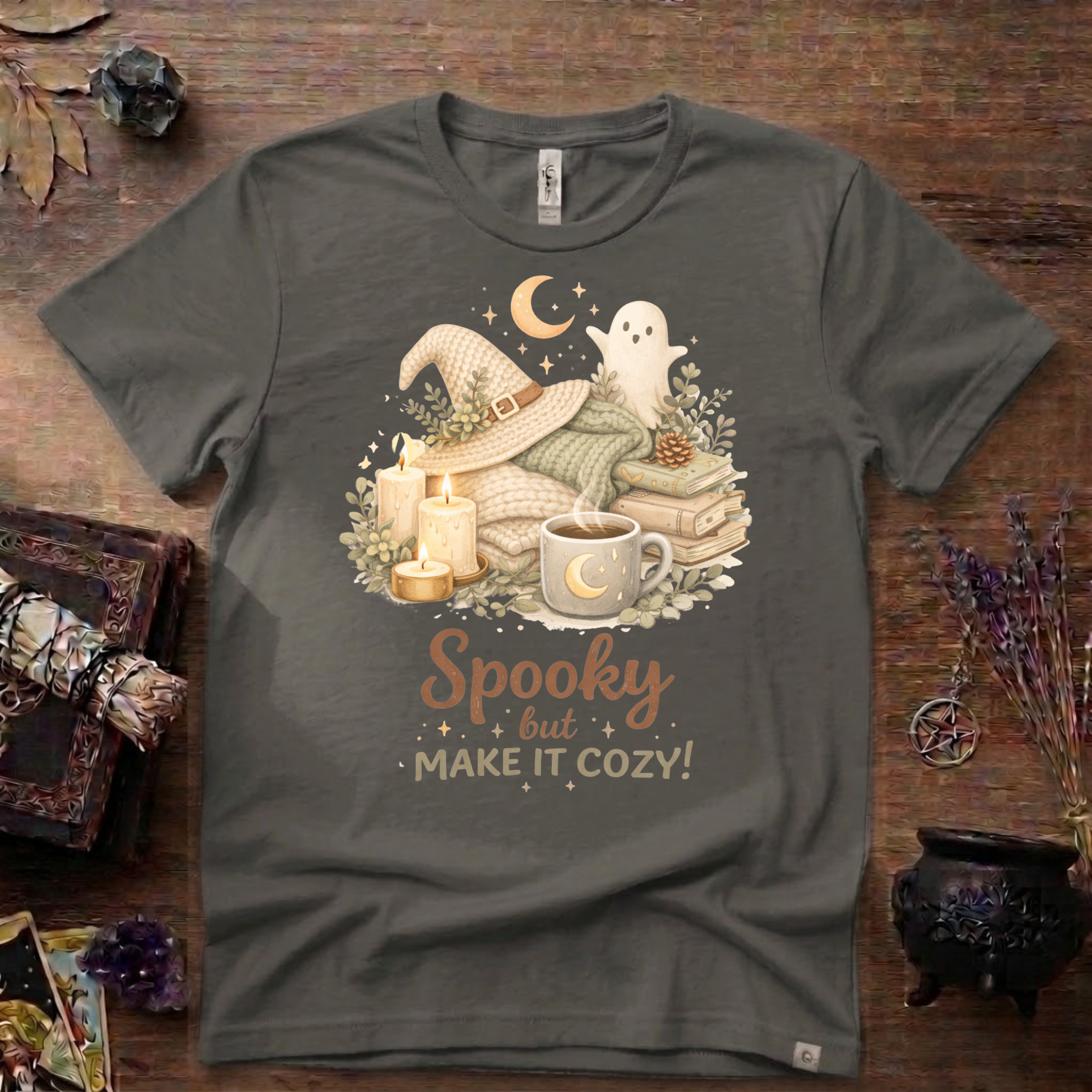 Witchy T-Shirt — Spooky but Make it Cozy