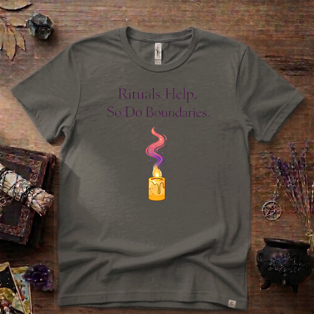 Rituals Help But So Do Boundaries T-Shirt | Witchy Spiritual Graphic Tee