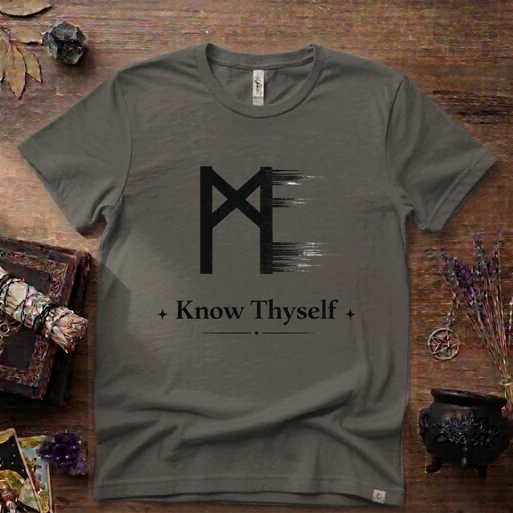 Mannaz Rune "Know Thyself" T-Shirt