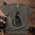 Black Cat Totem T-Shirt — Mystical Feline Graphic Tee