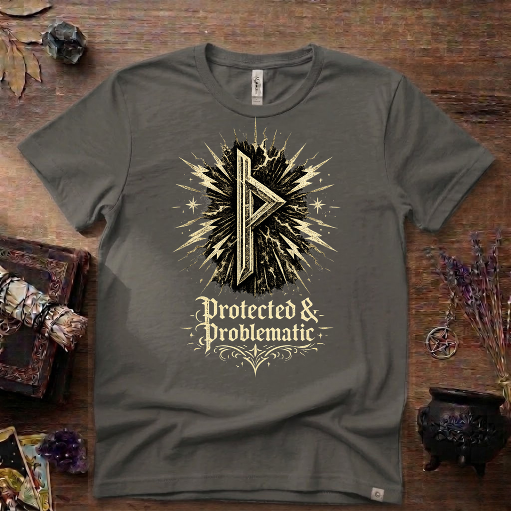 Thurisaz Rune T-Shirt — "Protected and Problematic"