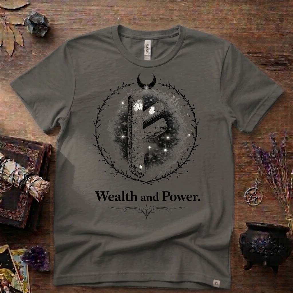 Fehu Rune Wealth & Power T-Shirt