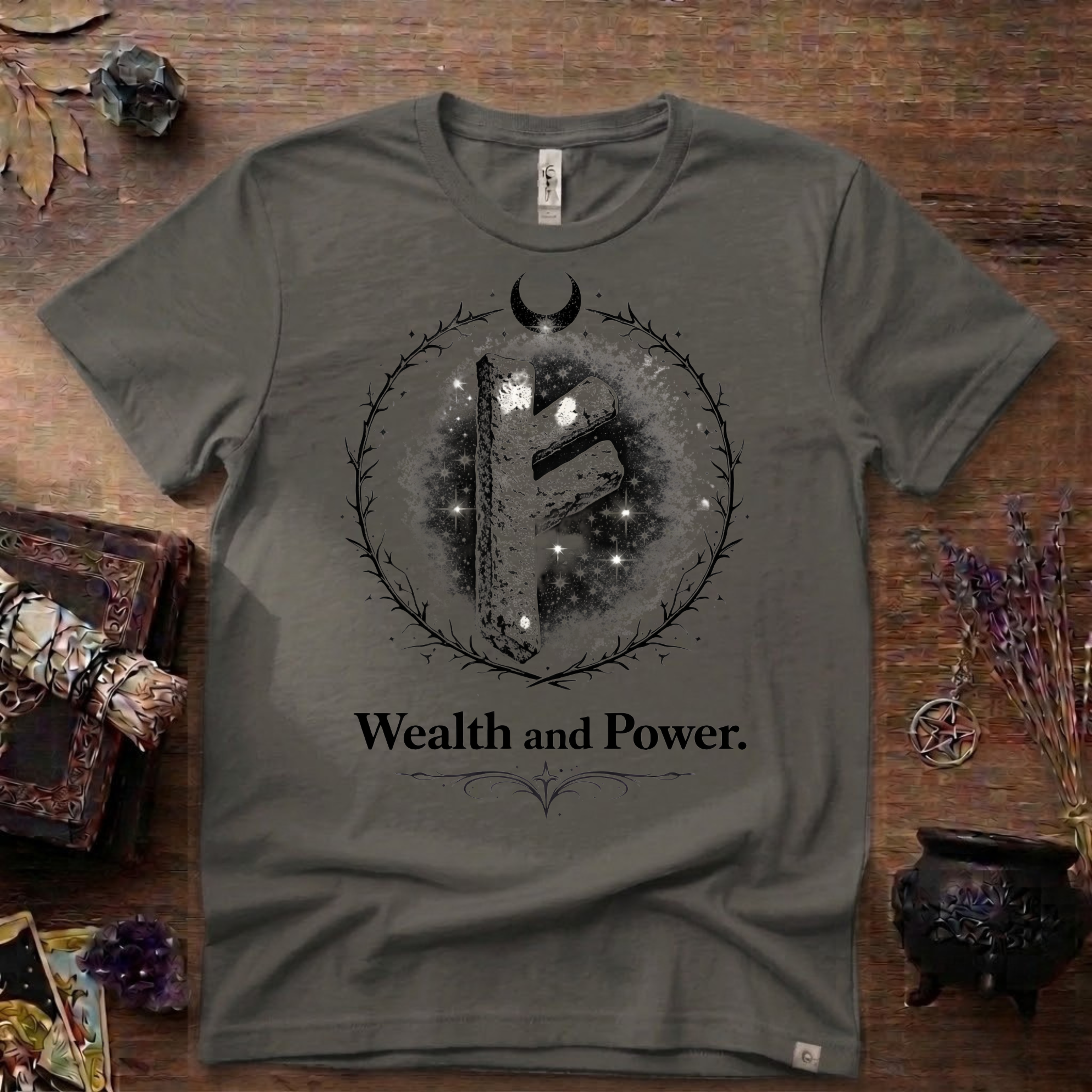 Fehu Rune Wealth & Power T-Shirt