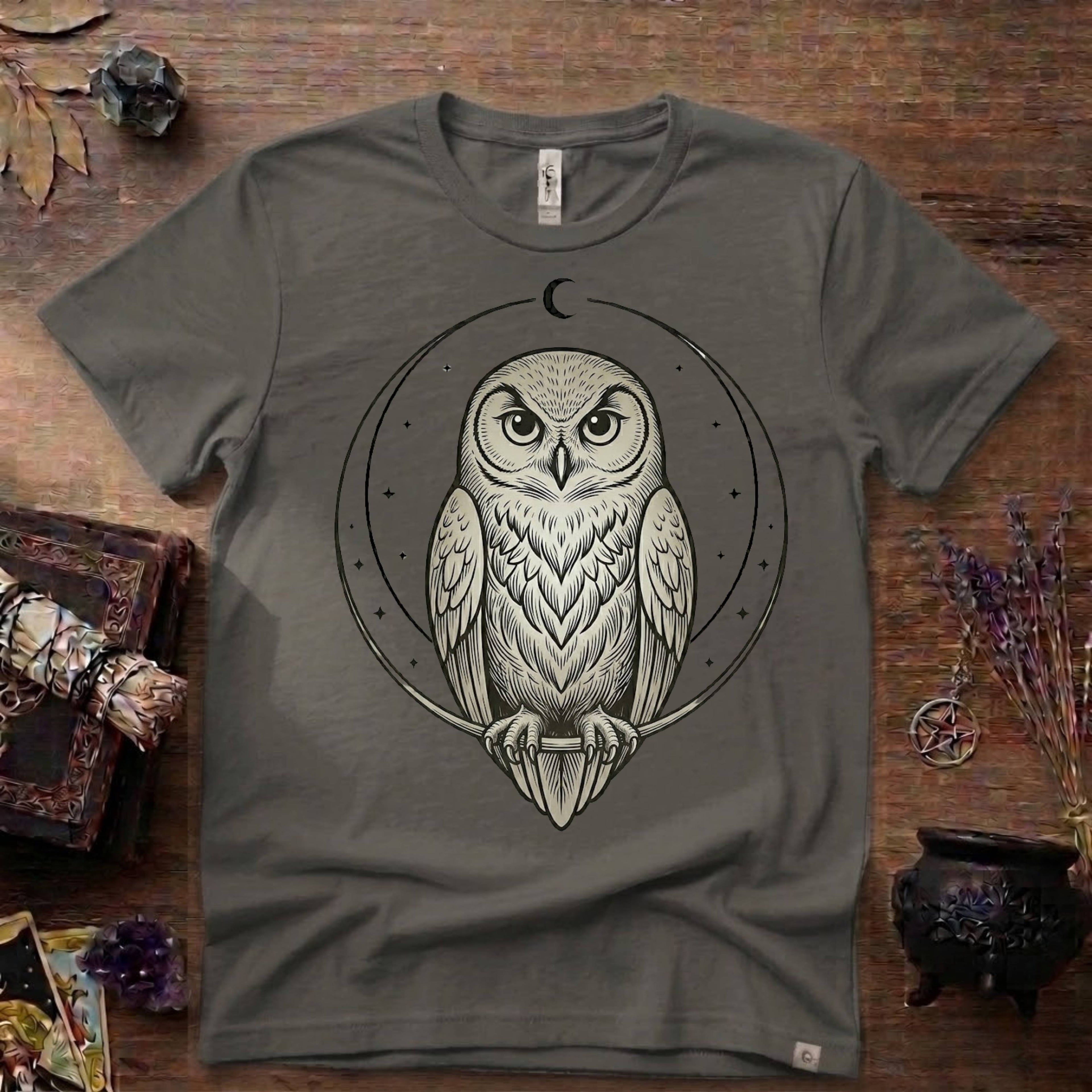 Owl Totem T-Shirt — Mystical Nature-Inspired Graphic Tee