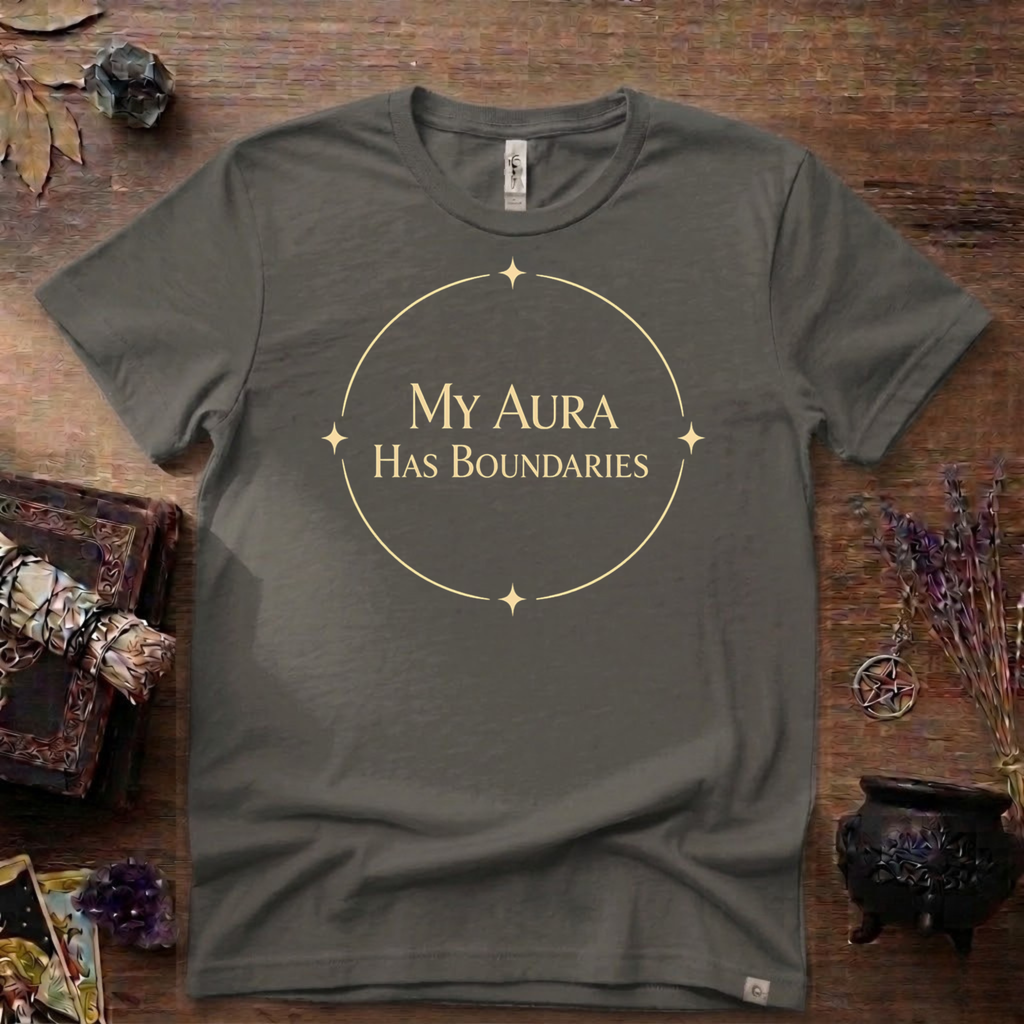 Witchy T-Shirt — "My Aura Has Boundaries"