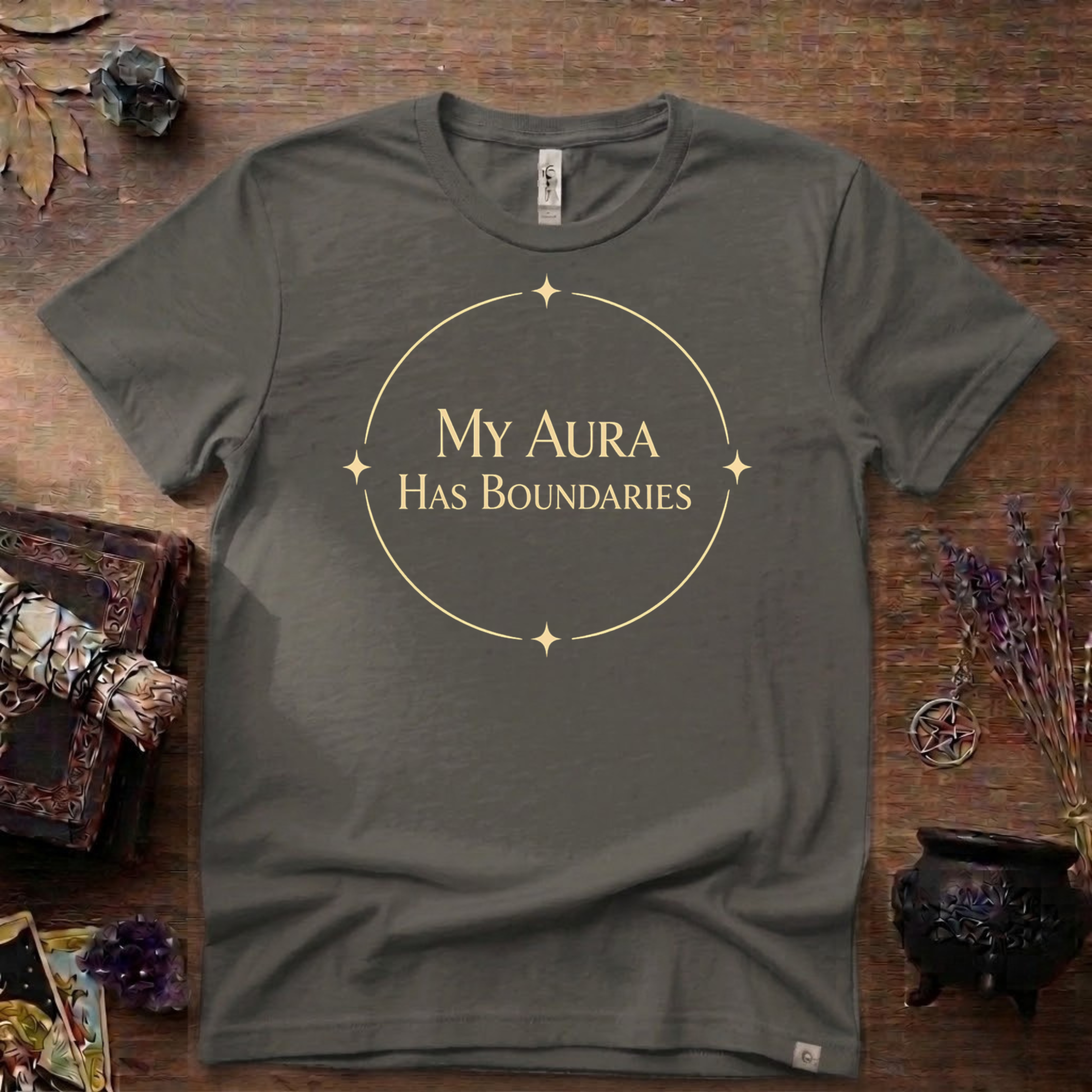 Witchy T-Shirt — "My Aura Has Boundaries"