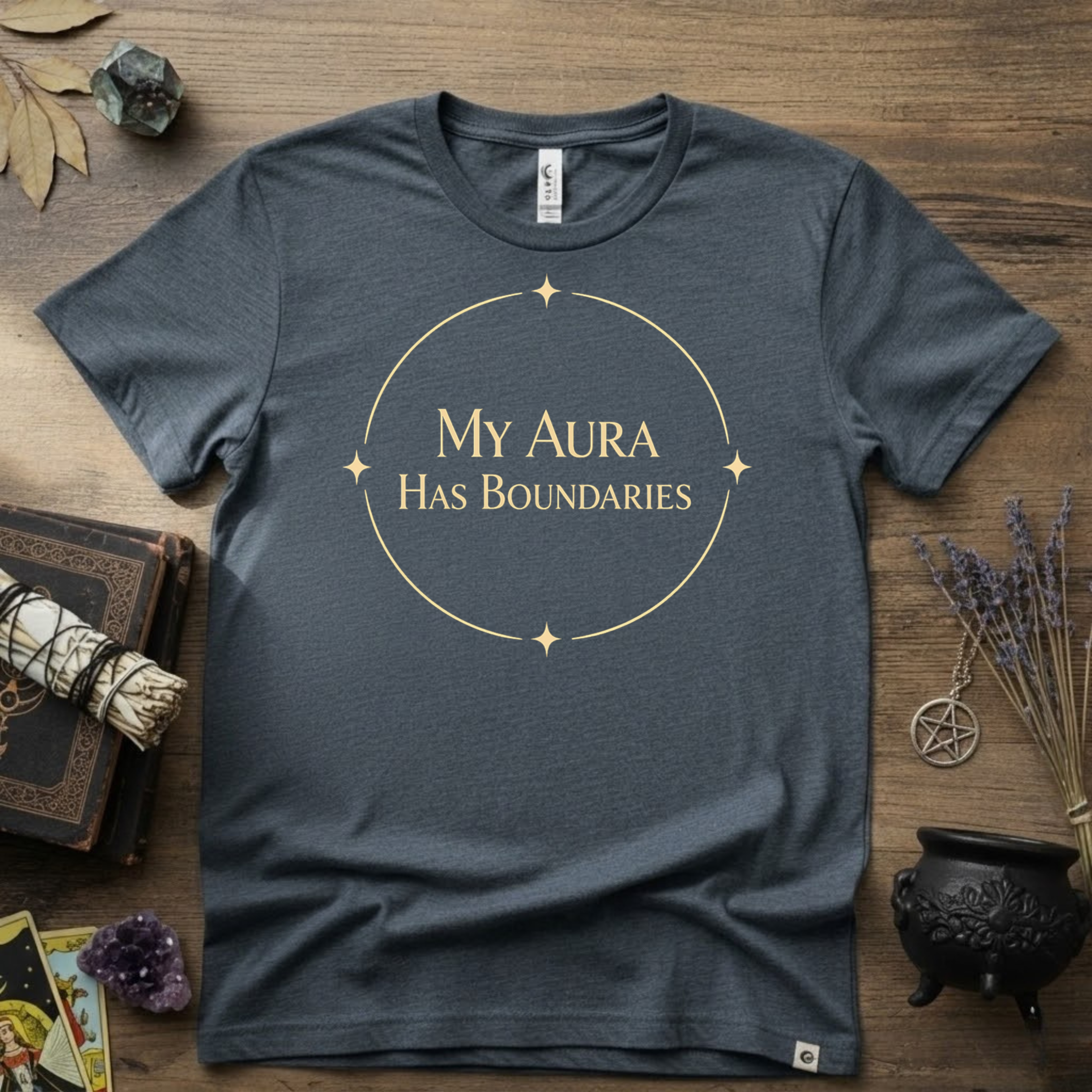 Witchy T-Shirt — "My Aura Has Boundaries"