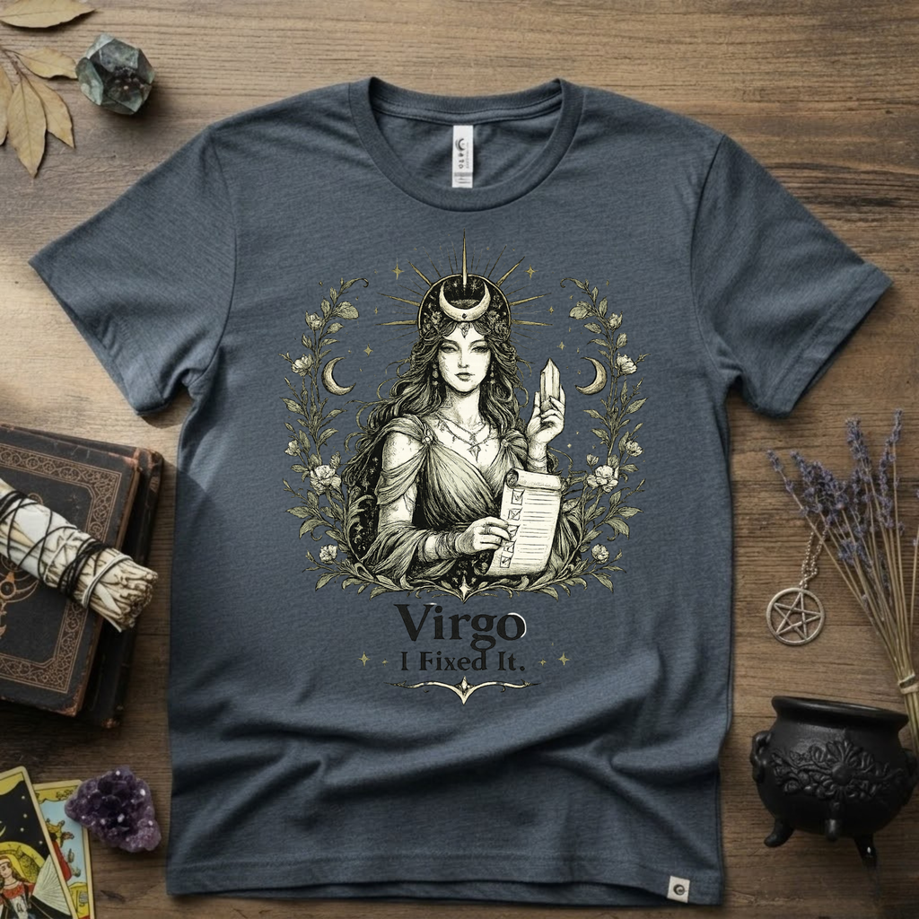 Virgo "I Fixed It" T-Shirt — Zodiac Sign Tee for Fixers & Perfectionists